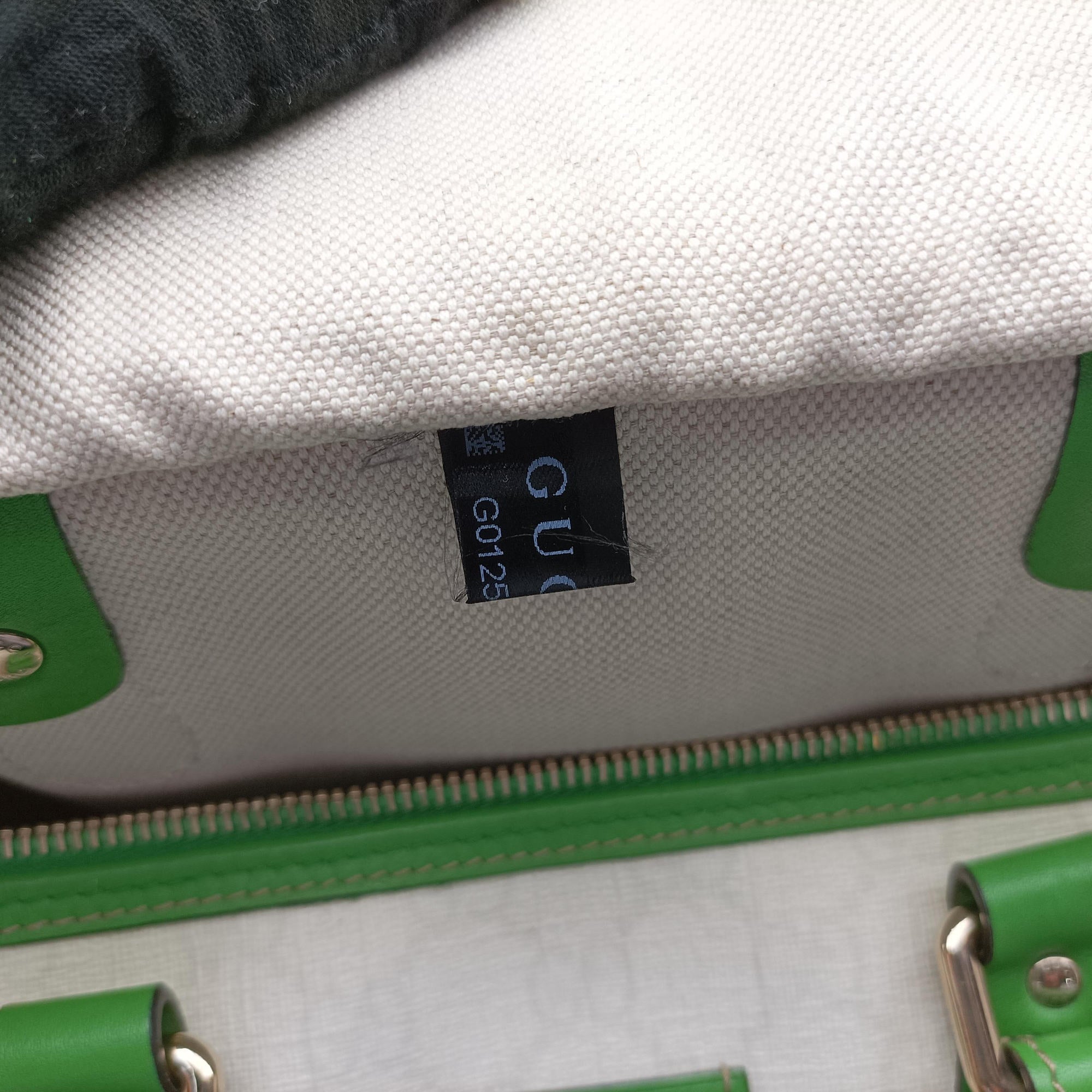 Secondhand Gucci GG Flag Joy Boston White × Green × Yellow × Blue PVC Coated Canvas × Leather  195451 handbag | stylenewstar