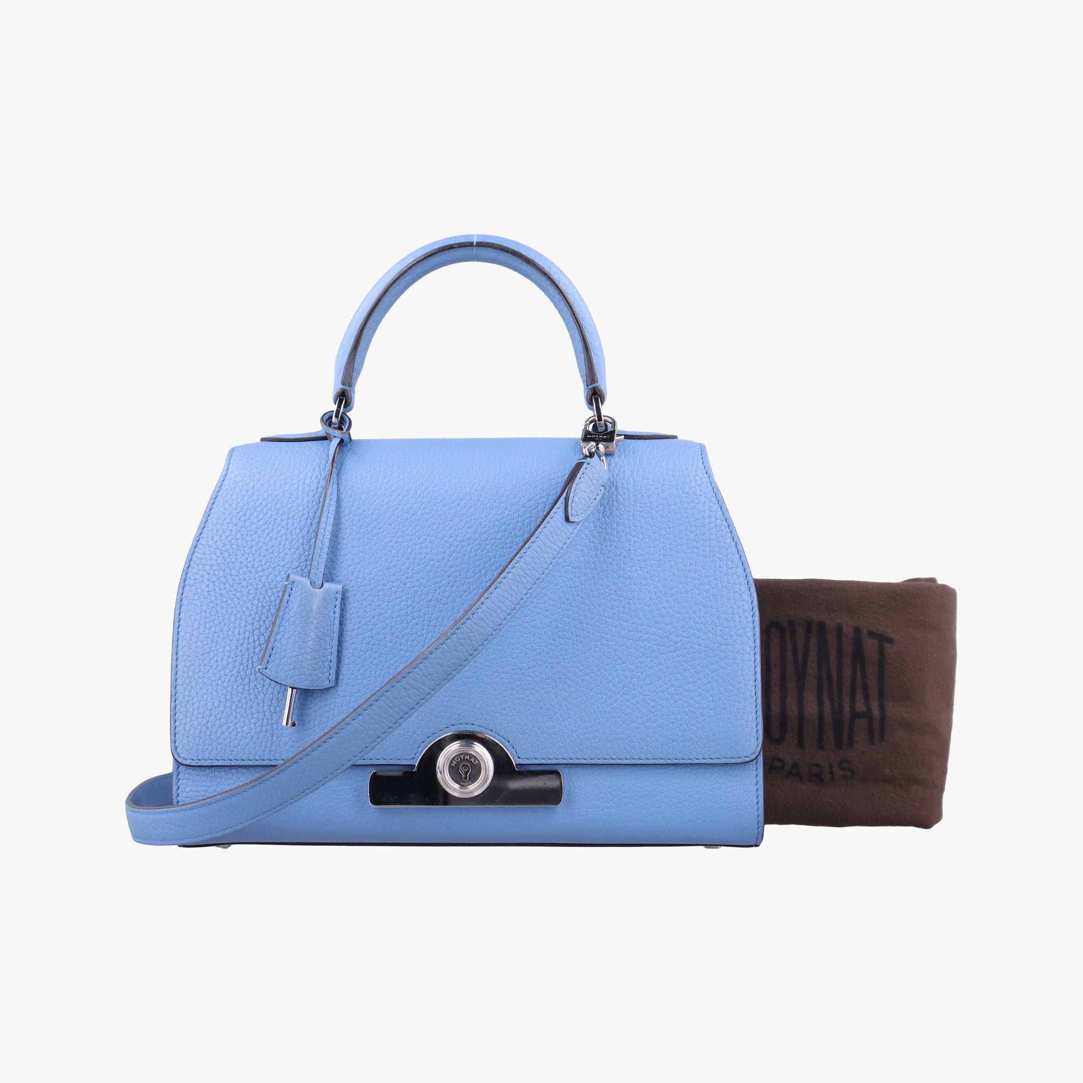 Pre-owned Moynat Legenne PM Blue leather  shoulderbag | stylenewstar