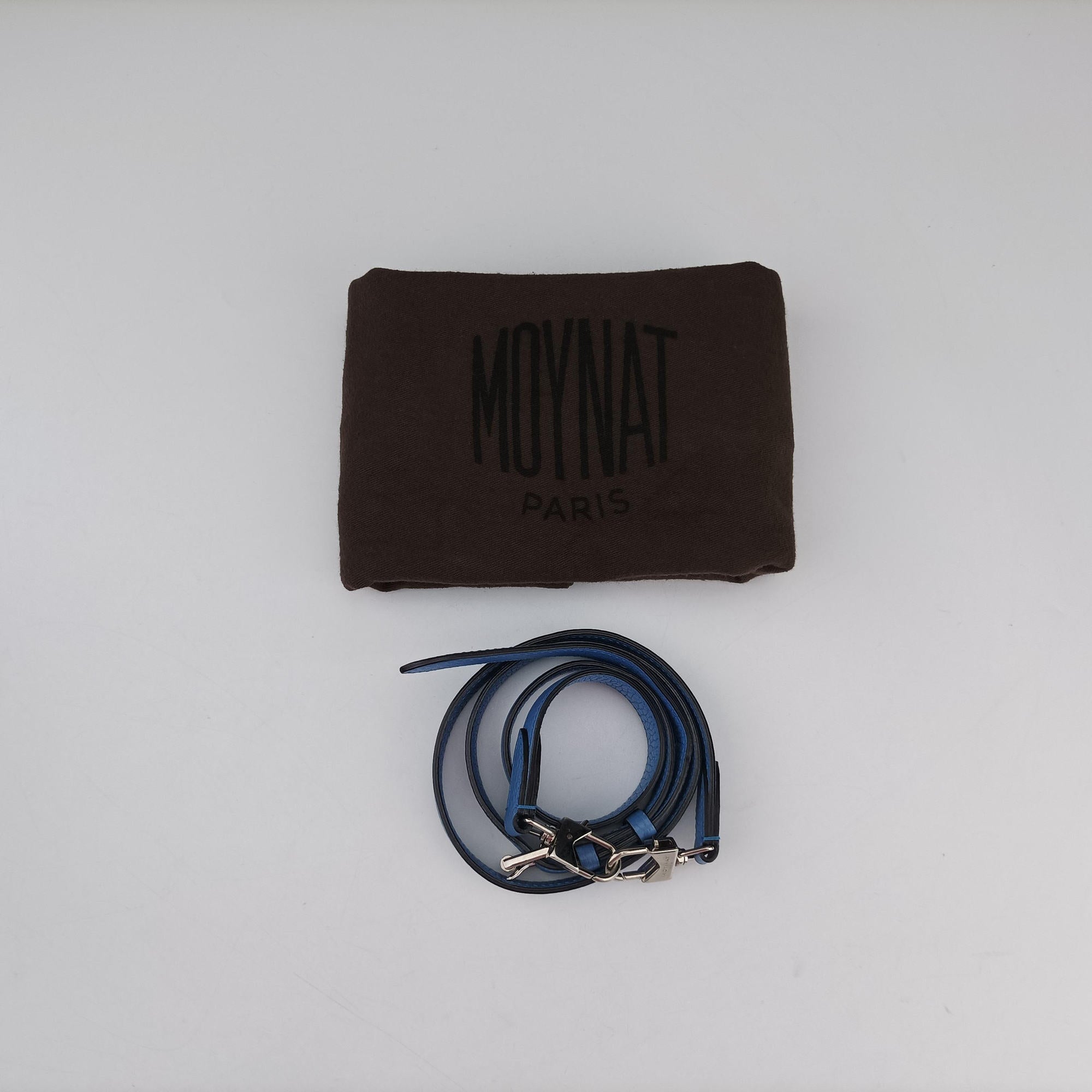 Pre-owned Moynat Legenne PM Blue leather  shoulderbag | stylenewstar