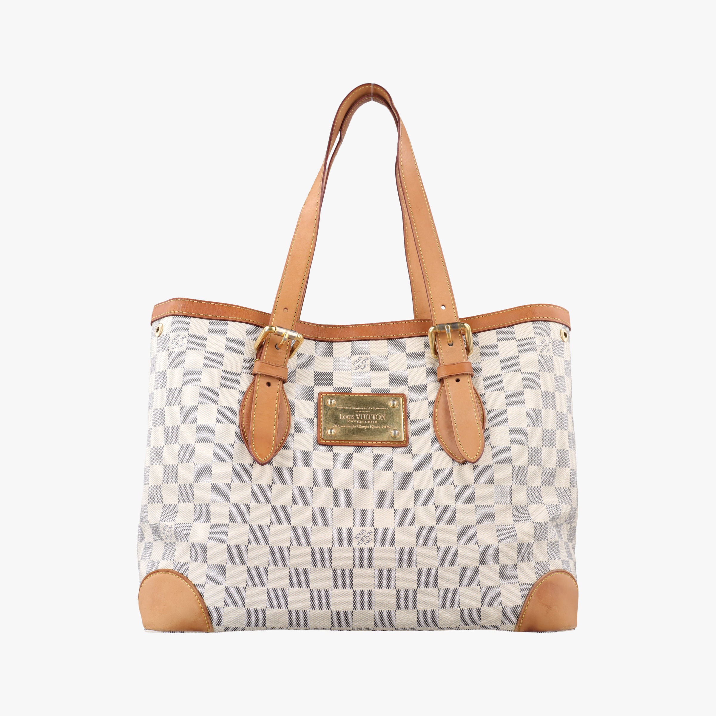 Pre-owned Louis Vuitton HAMPSTEAD MM AZUR Damier Canvas N51206 shoulderbag | stylenewstar