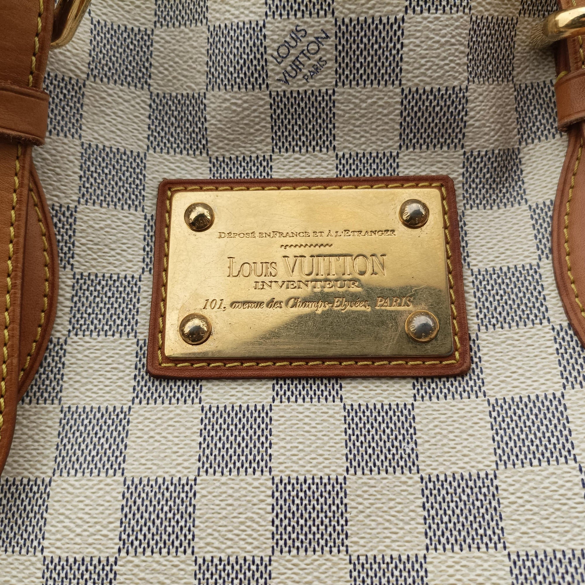 Pre-owned Louis Vuitton HAMPSTEAD MM AZUR Damier Canvas N51206 shoulderbag | stylenewstar