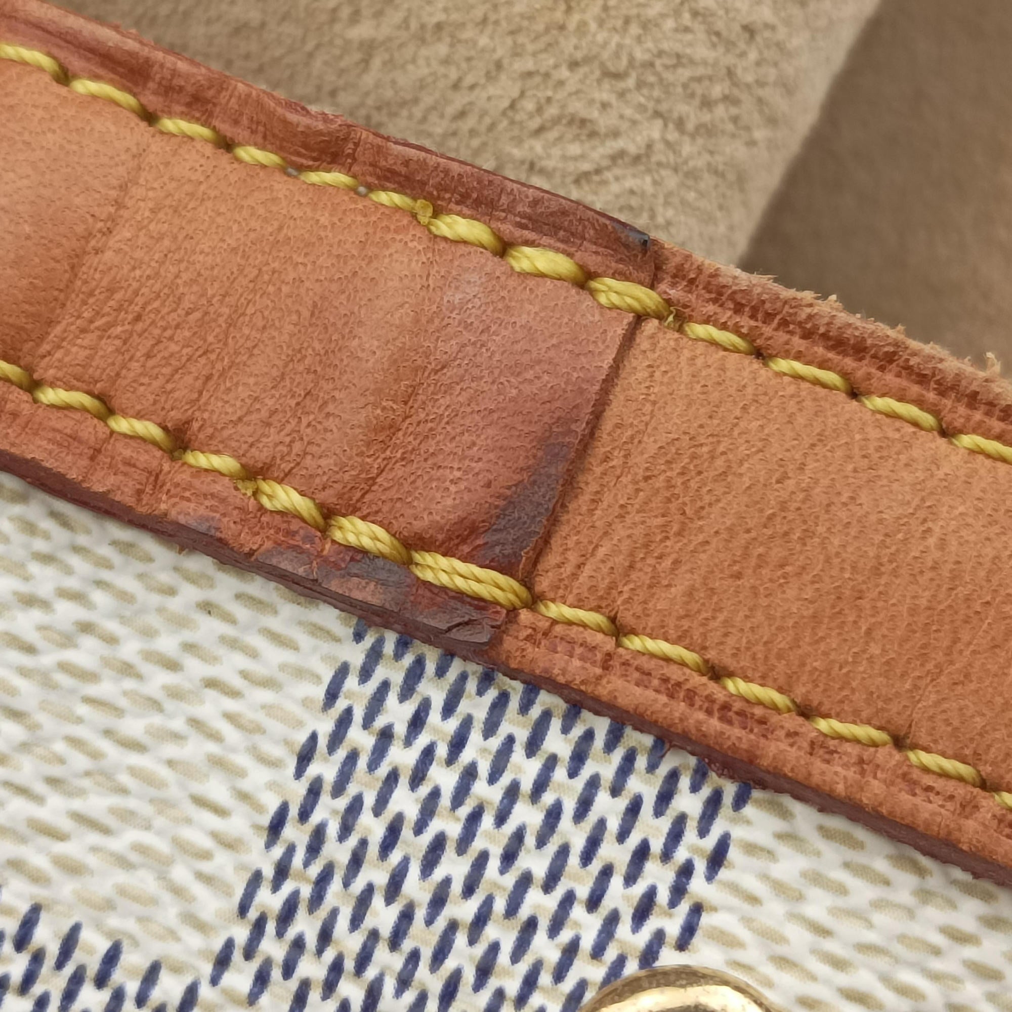 Pre-owned Louis Vuitton HAMPSTEAD MM AZUR Damier Canvas N51206 shoulderbag | stylenewstar