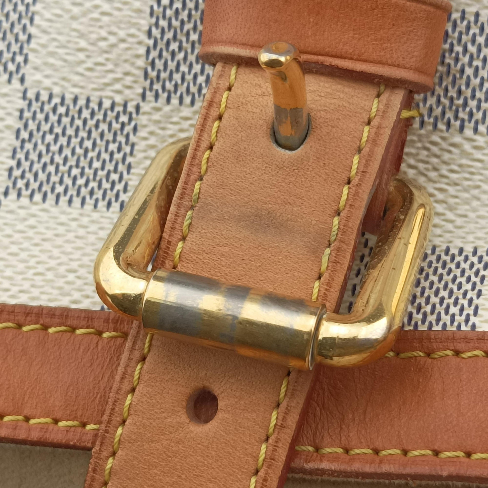 Pre-owned Louis Vuitton HAMPSTEAD MM AZUR Damier Canvas N51206 shoulderbag | stylenewstar