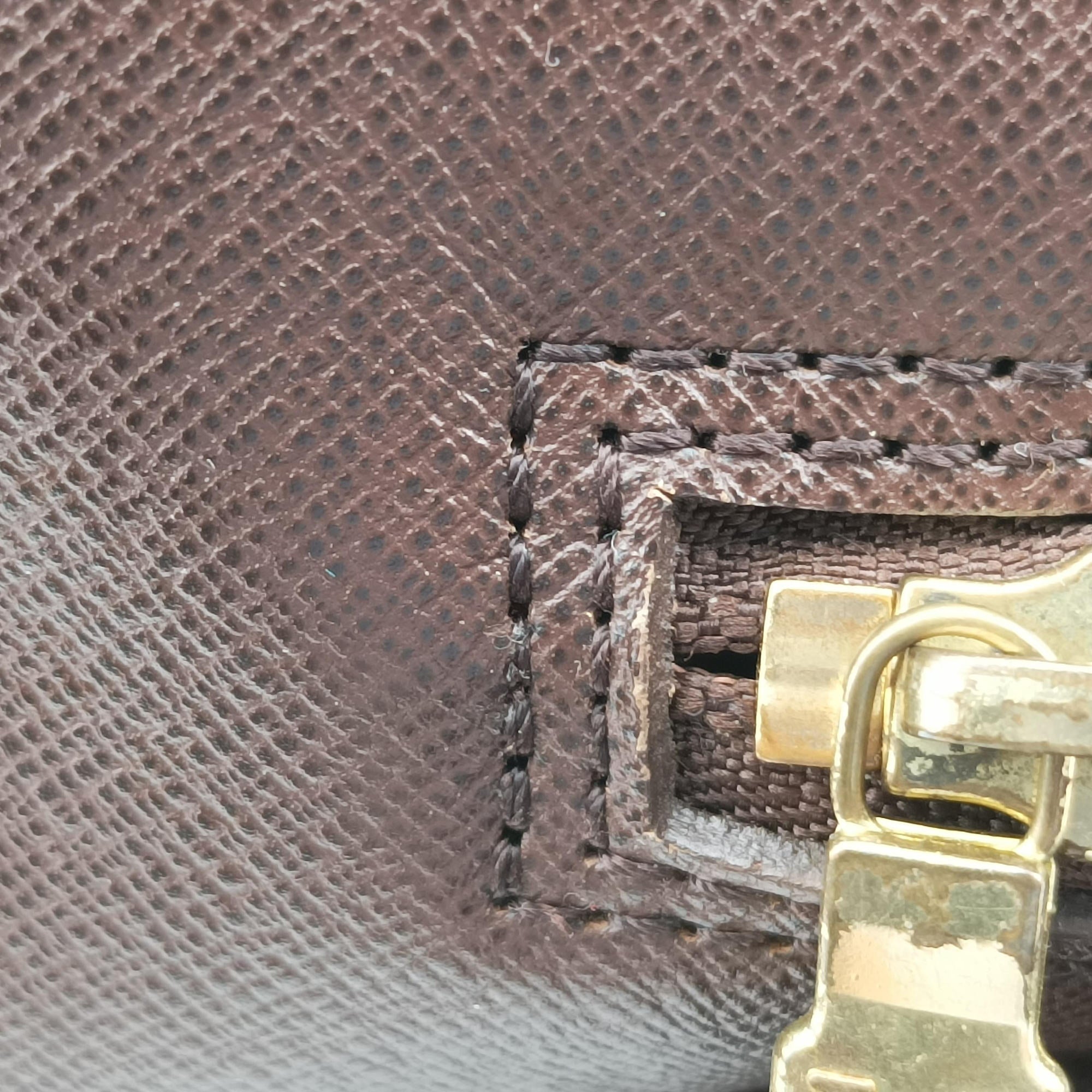 Pre-owned Louis Vuitton Triana EBENE Damier Canvas N51155 handbag | stylenewstar