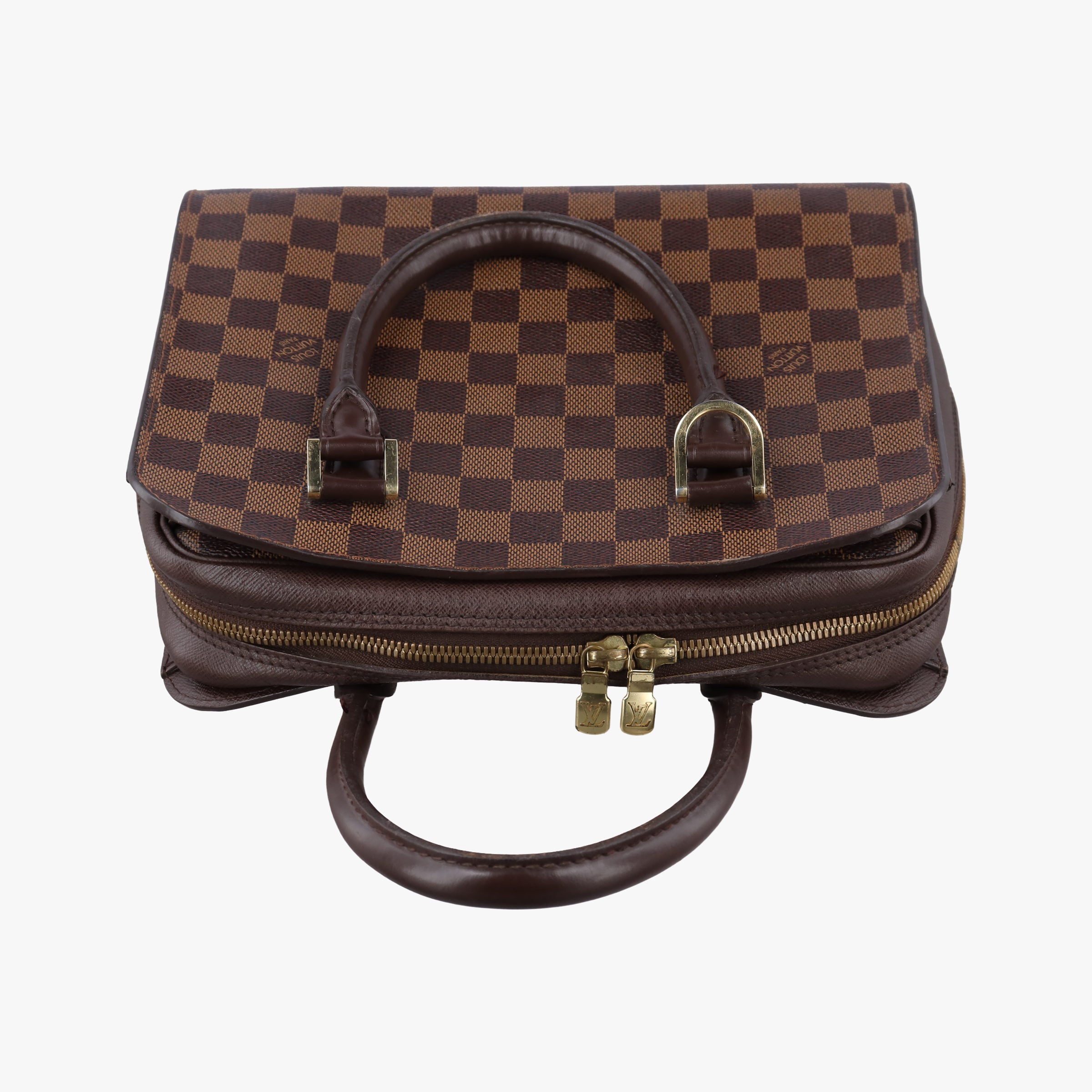 Pre-owned Louis Vuitton Triana EBENE Damier Canvas N51155 handbag | stylenewstar