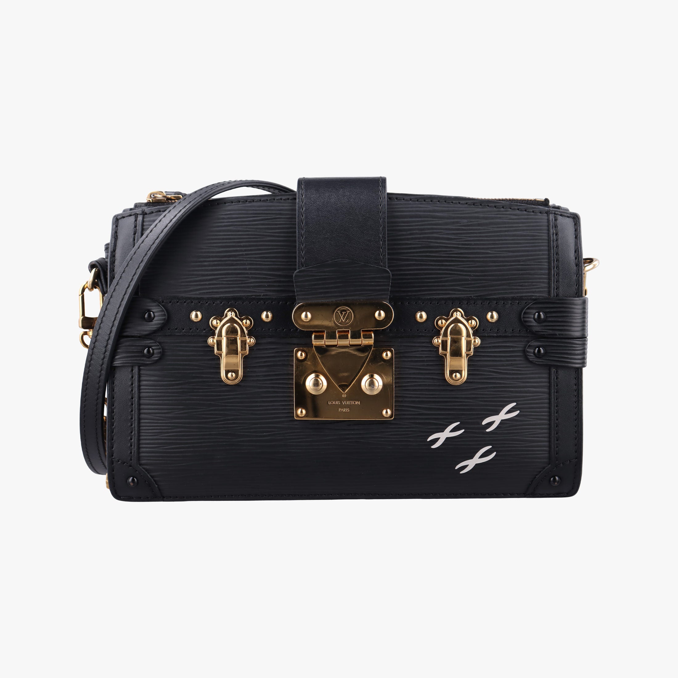 Secondhand Louis Vuitton Trunk Clutch Black Epi M53052 shoulderbag | stylenewstar