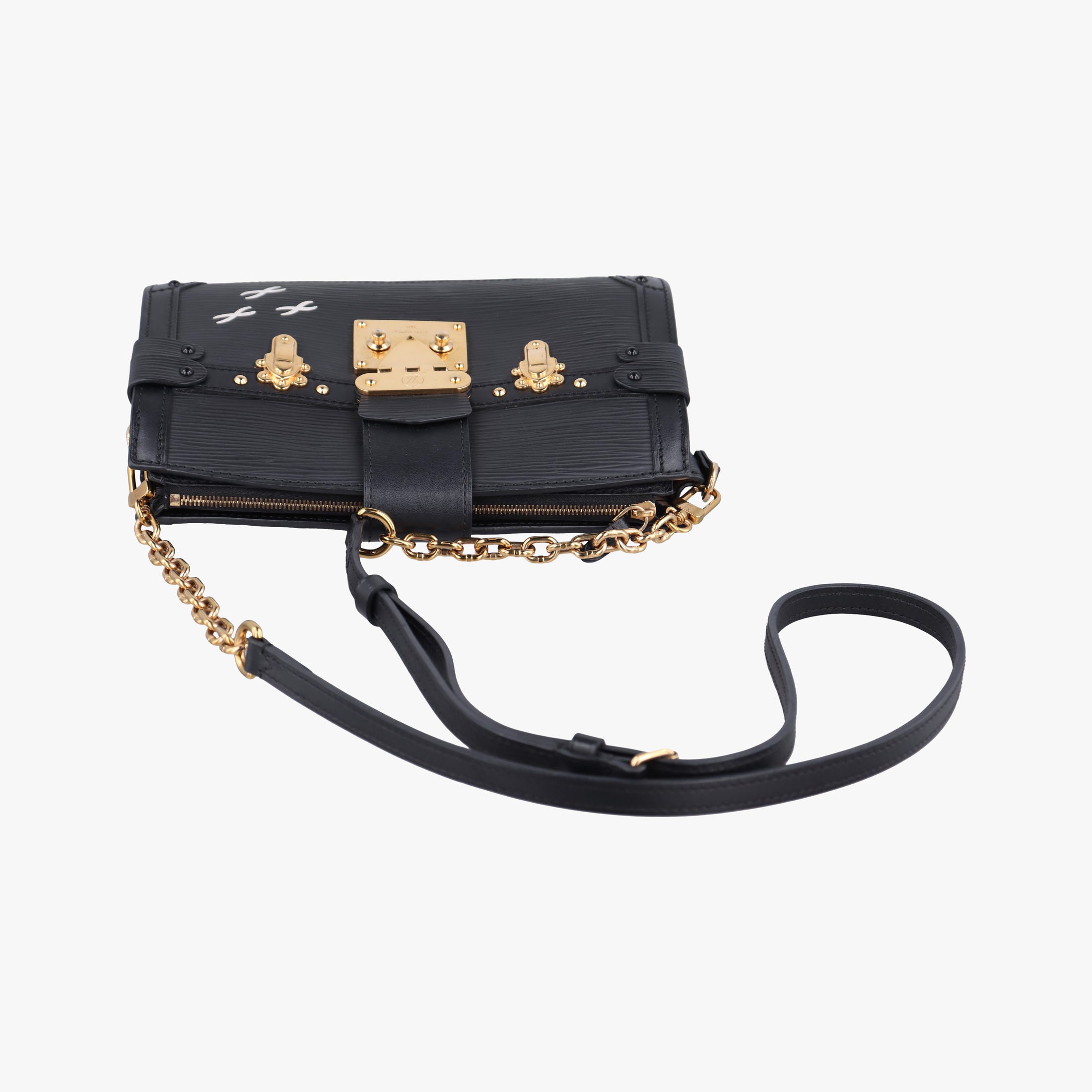 Secondhand Louis Vuitton Trunk Clutch Black Epi M53052 shoulderbag | stylenewstar