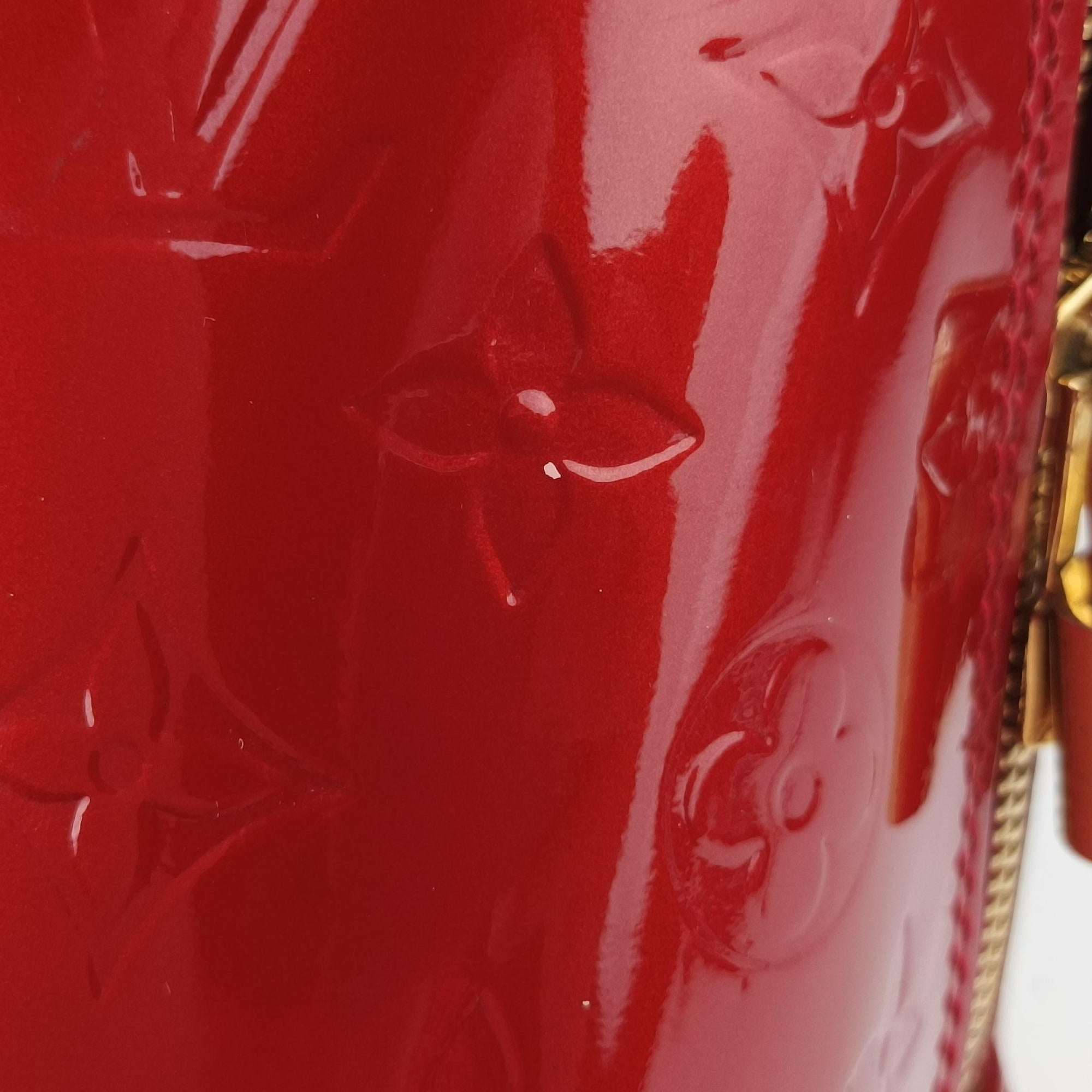 Pre-owned Louis Vuitton Alma GM pomme d'amour Vernis M93596 handbag | stylenewstar