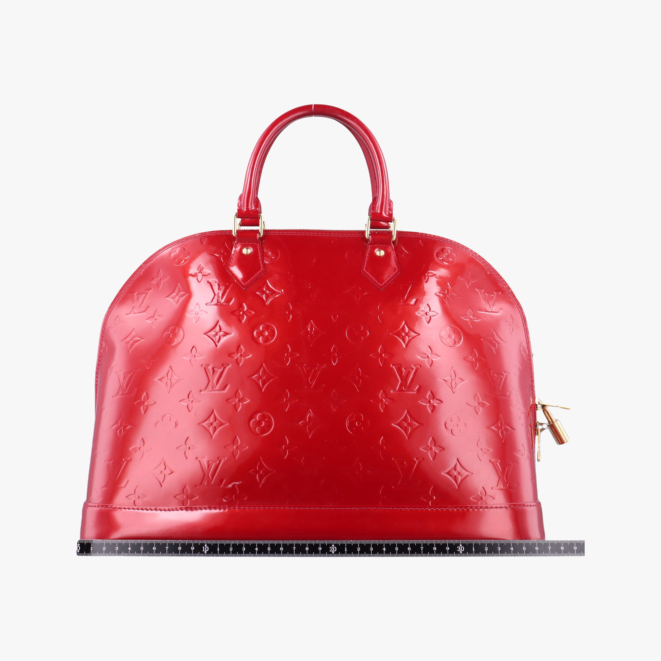 Pre-owned Louis Vuitton Alma GM pomme d'amour Vernis M93596 handbag | stylenewstar