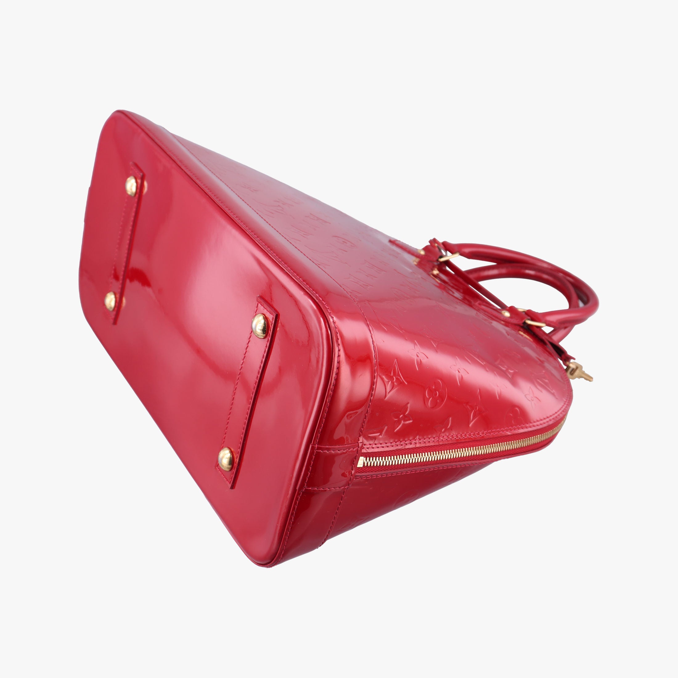 Pre-owned Louis Vuitton Alma GM pomme d'amour Vernis M93596 handbag | stylenewstar