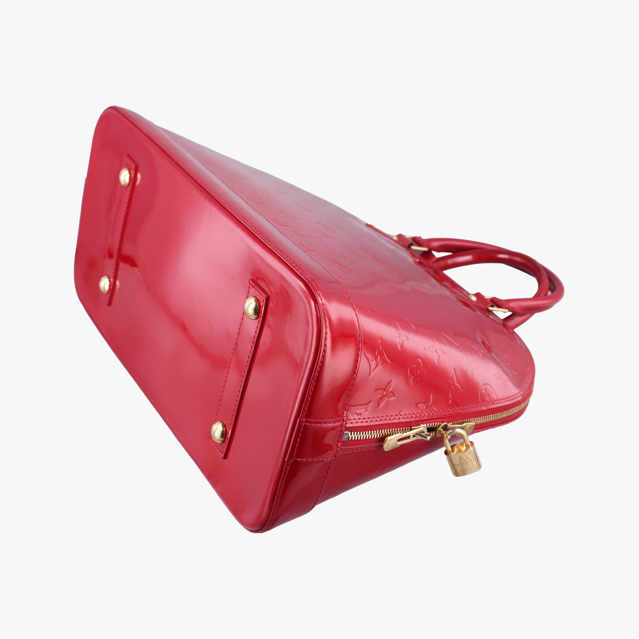 Pre-owned Louis Vuitton Alma GM pomme d'amour Vernis M93596 handbag | stylenewstar