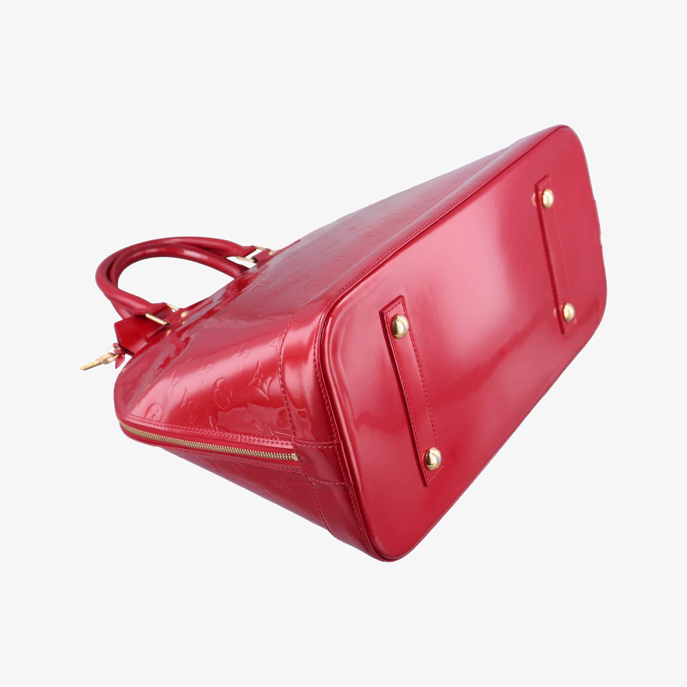 Pre-owned Louis Vuitton Alma GM pomme d'amour Vernis M93596 handbag | stylenewstar