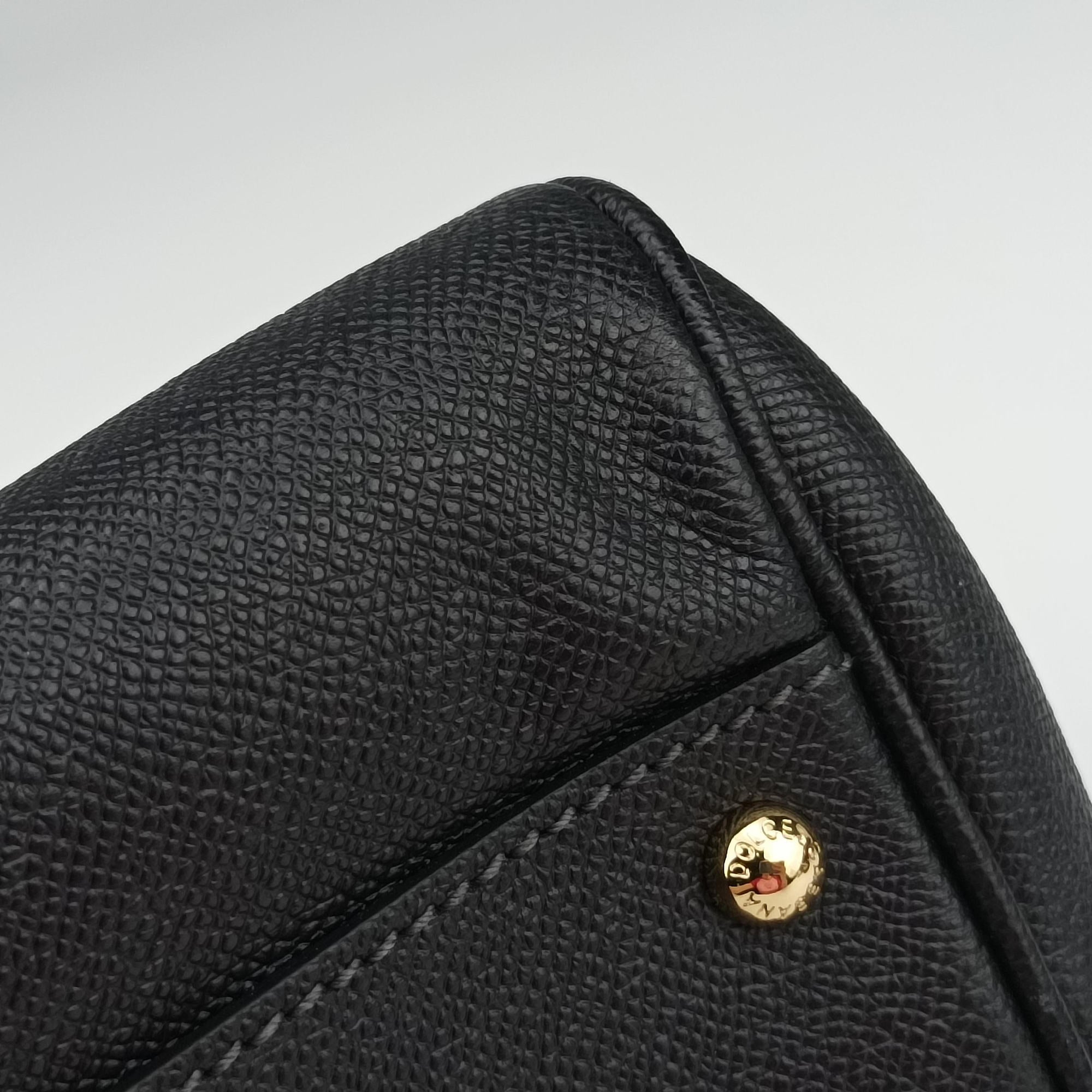 Pre-owned Dolce & Gabbana SICILY Black Leather  shoulderbag | stylenewstar