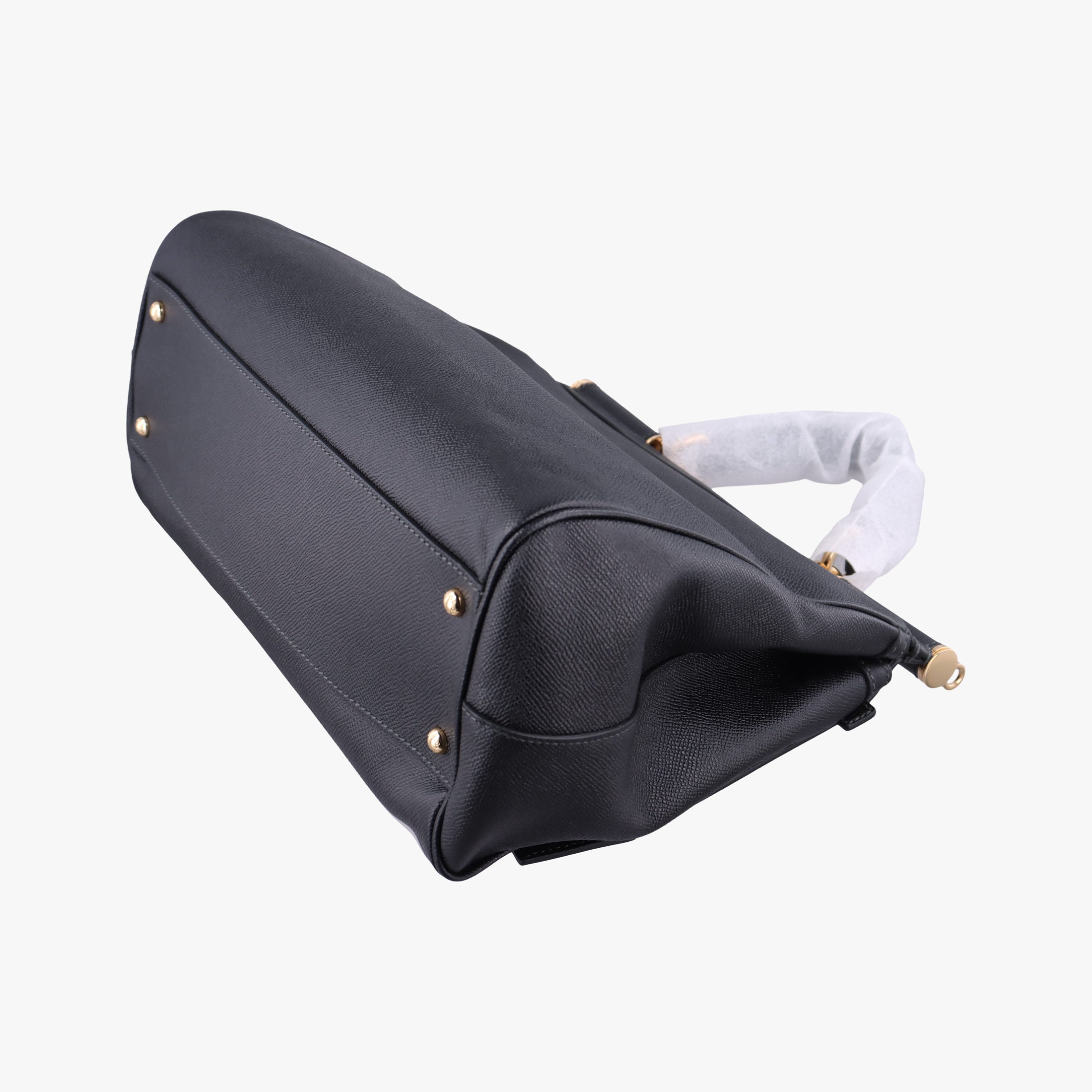 Pre-owned Dolce & Gabbana SICILY Black Leather  shoulderbag | stylenewstar