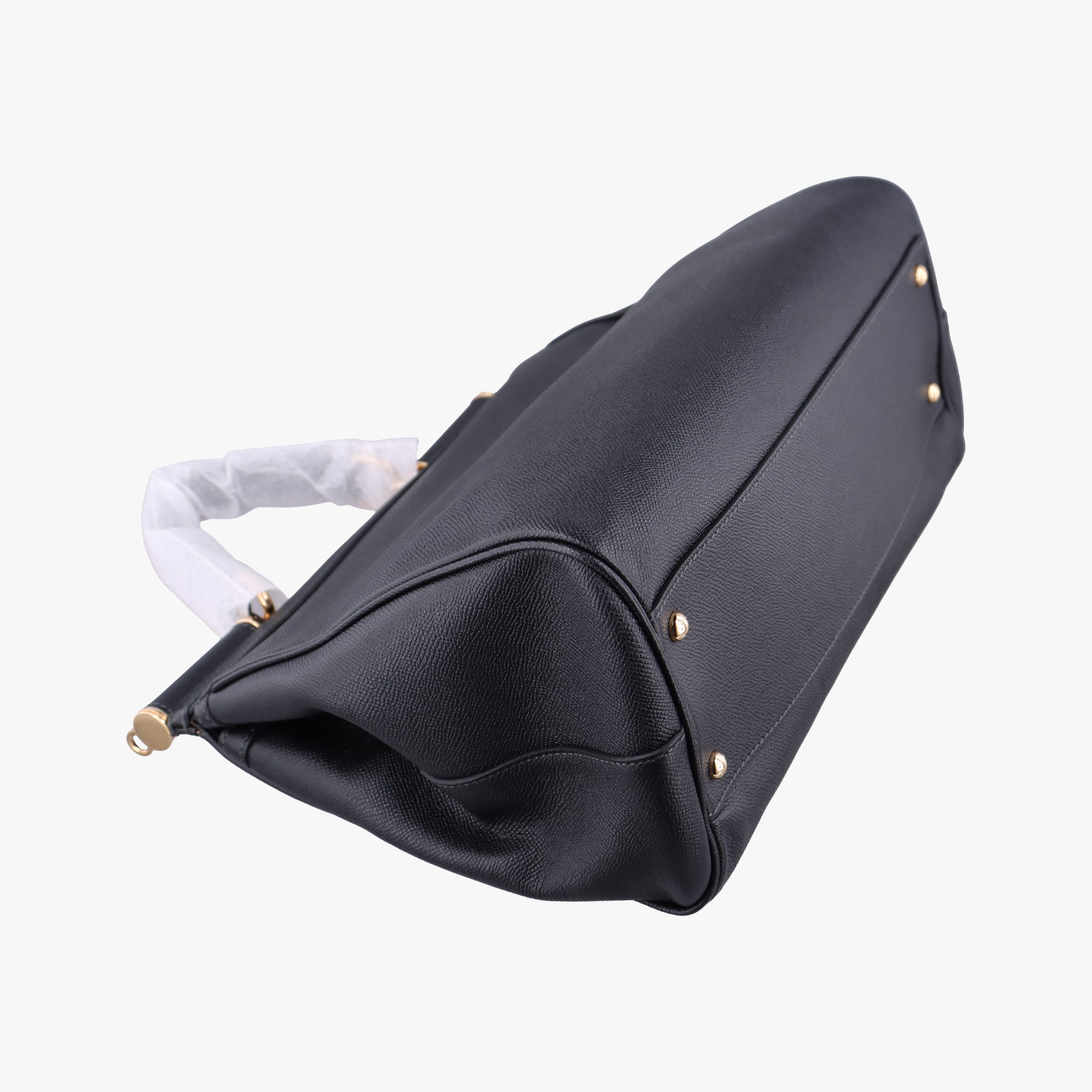 Pre-owned Dolce & Gabbana SICILY Black Leather  shoulderbag | stylenewstar