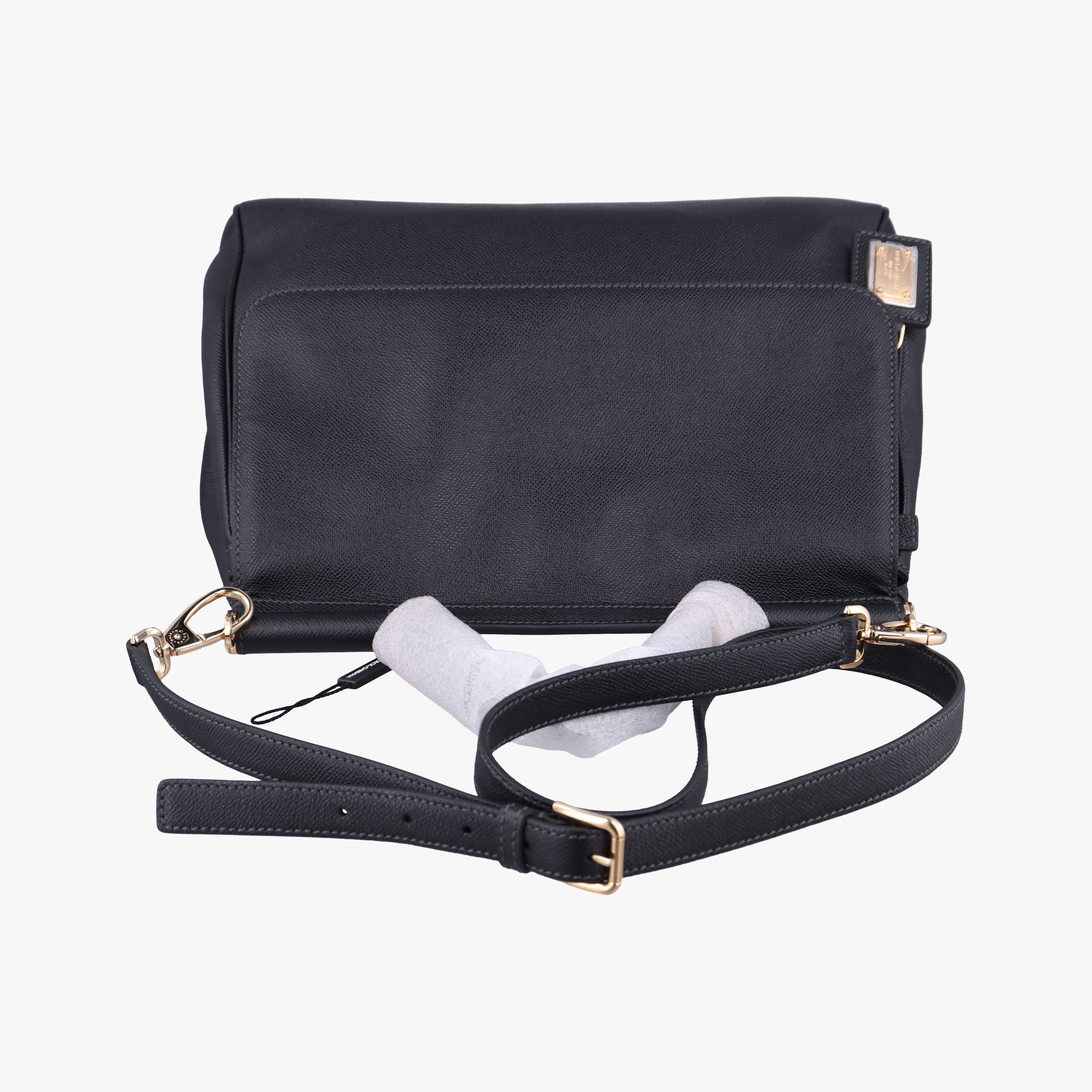 Pre-owned Dolce & Gabbana SICILY Black Leather  shoulderbag | stylenewstar