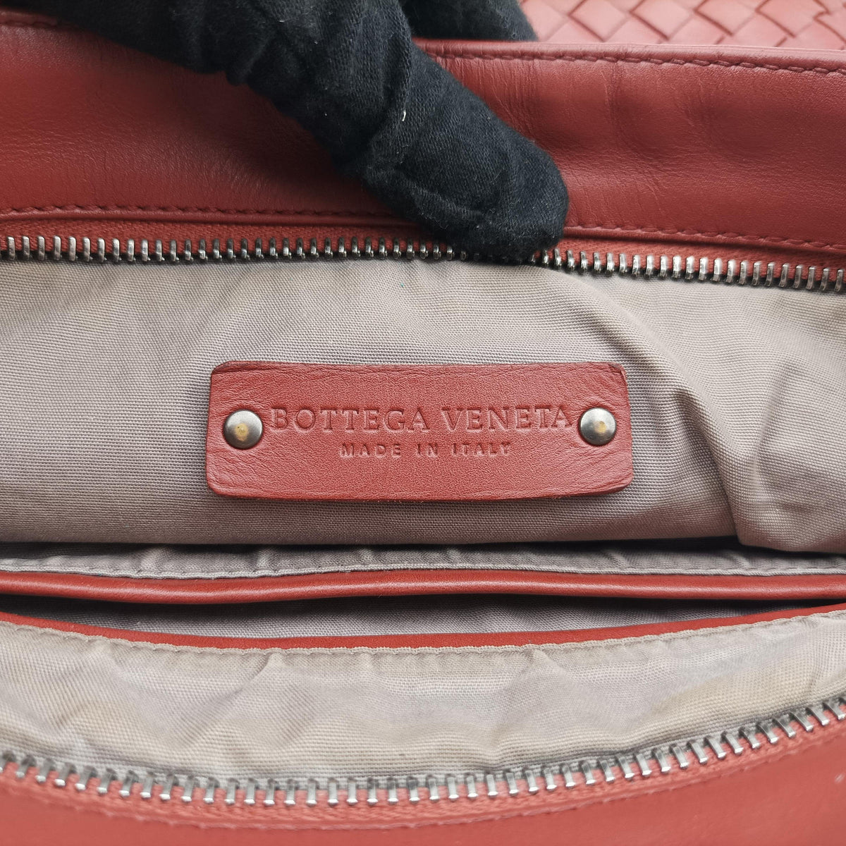 Pre-owned Bottega Veneta Intrecciato Terracotta lambskin  shoulderbag | stylenewstar
