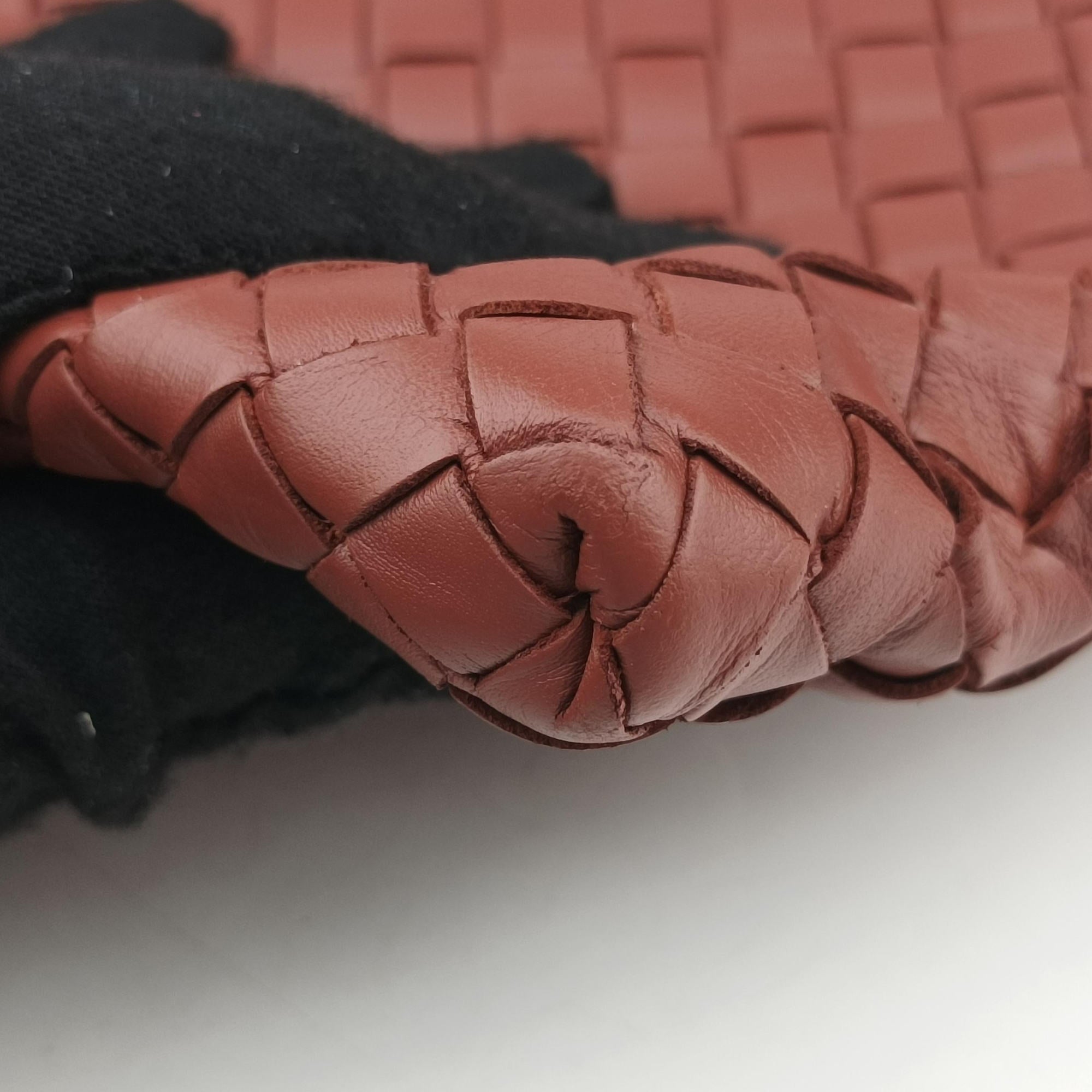 Pre-owned Bottega Veneta Intrecciato Terracotta lambskin  shoulderbag | stylenewstar