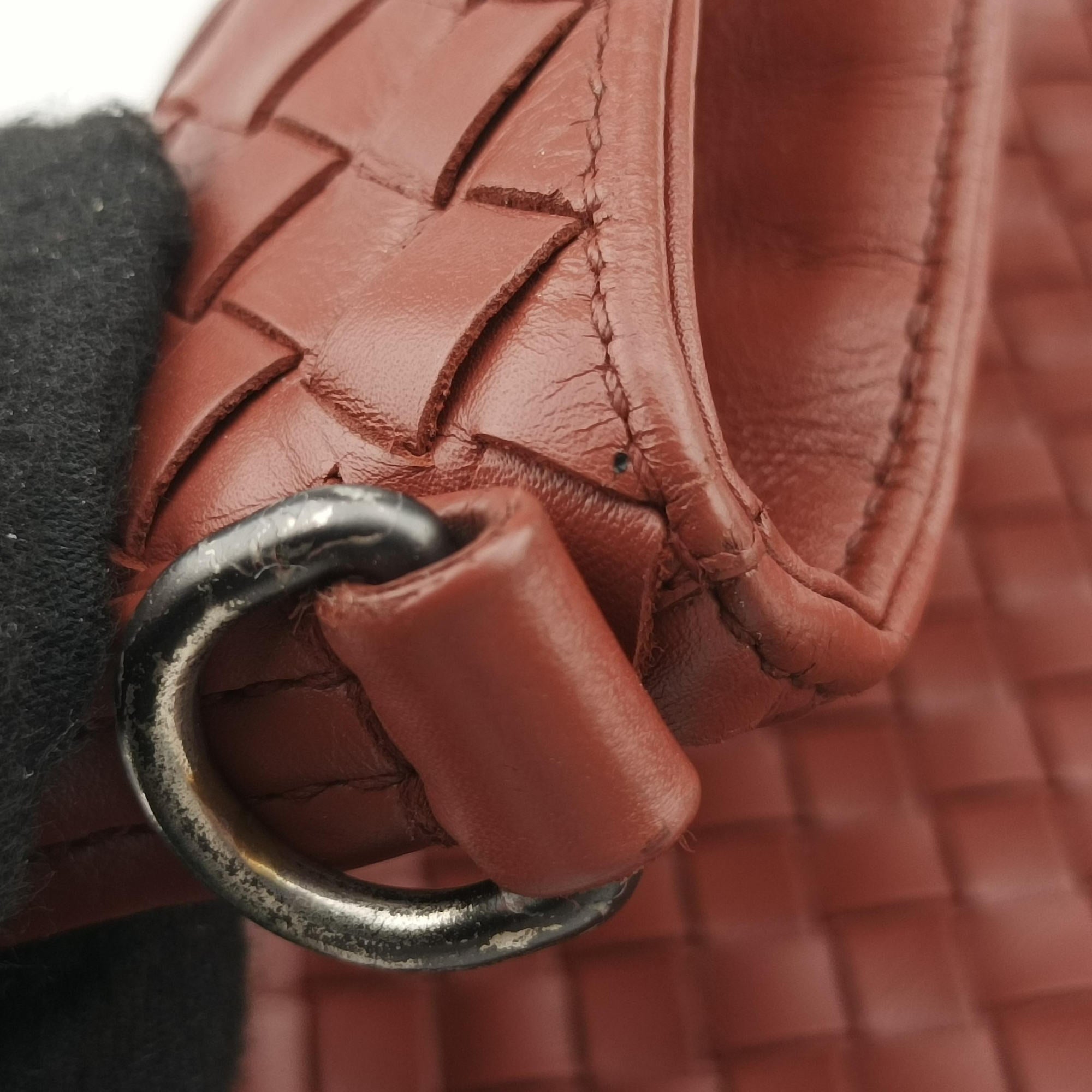 Pre-owned Bottega Veneta Intrecciato Terracotta lambskin  shoulderbag | stylenewstar