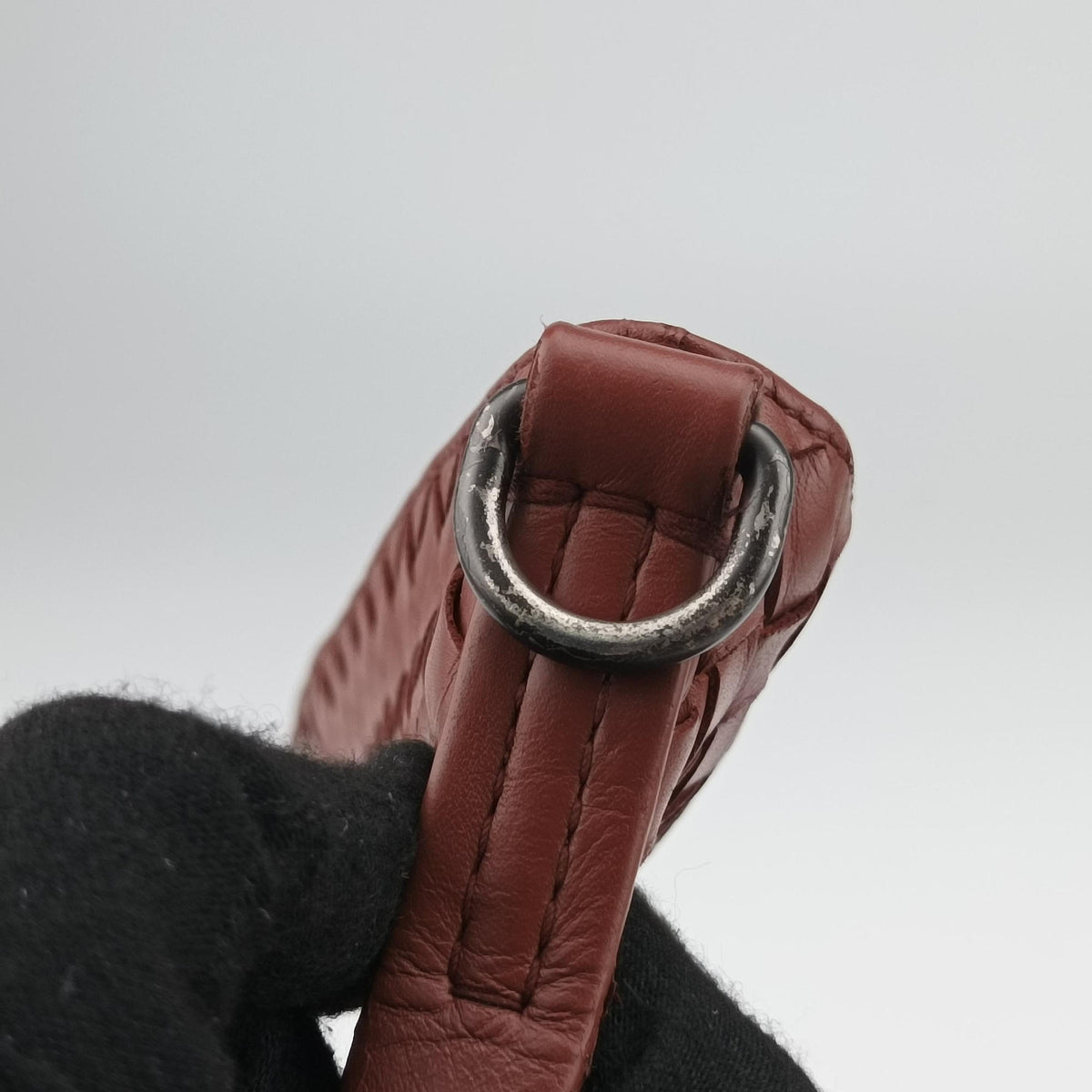 Pre-owned Bottega Veneta Intrecciato Terracotta lambskin  shoulderbag | stylenewstar
