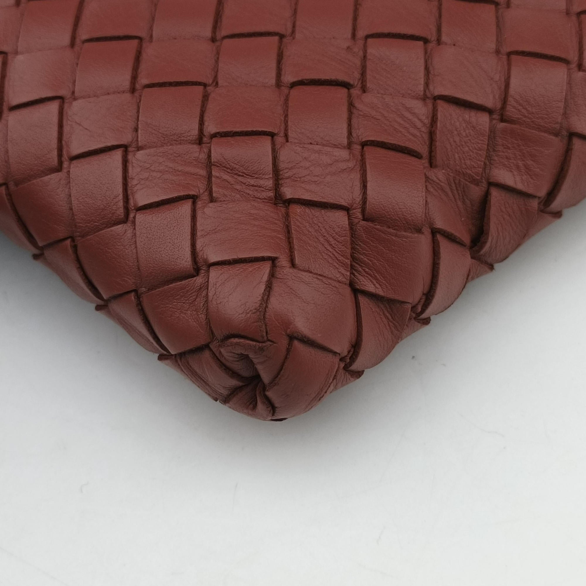 Pre-owned Bottega Veneta Intrecciato Terracotta lambskin  shoulderbag | stylenewstar