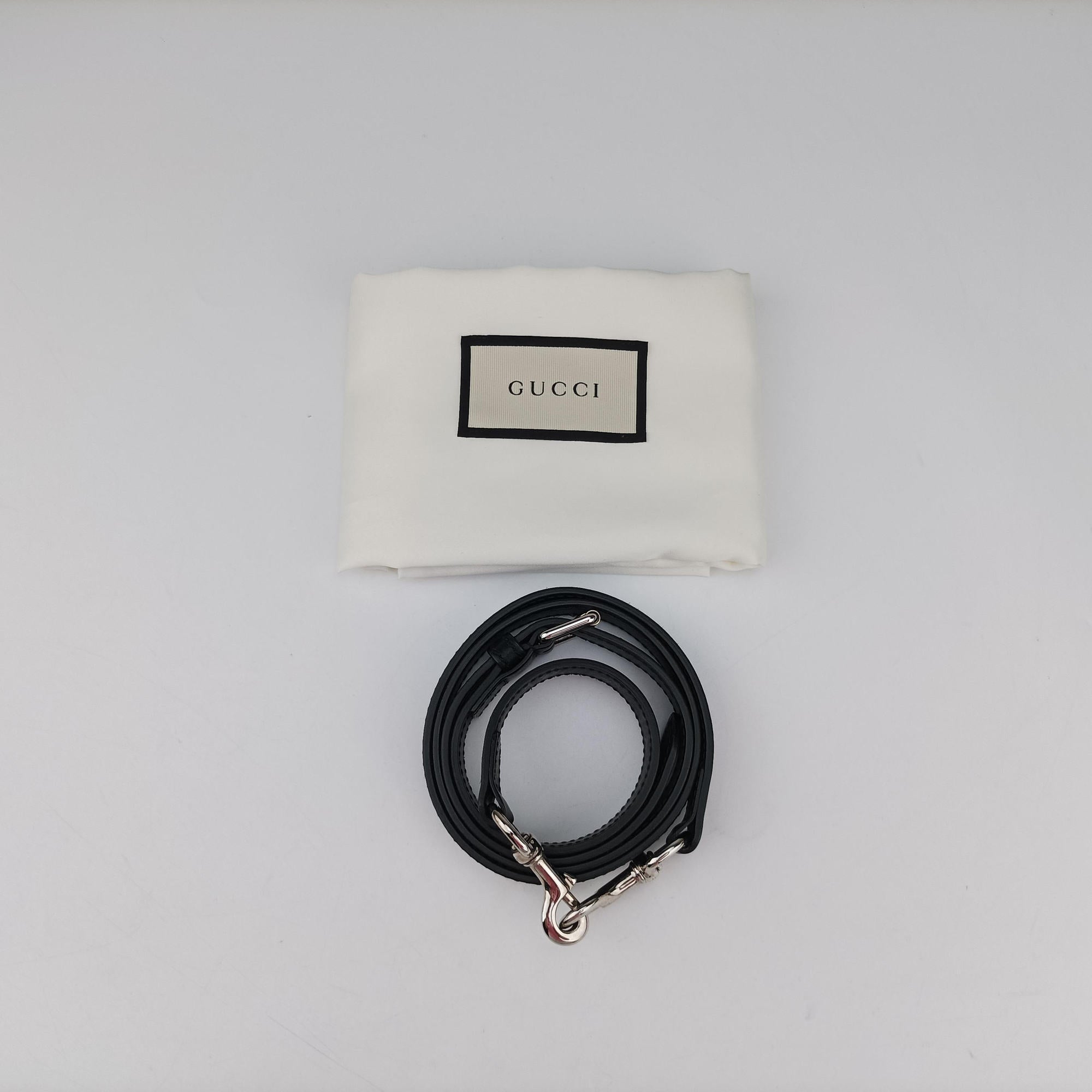 Pre-owned Gucci GG Supreme Shelley Messenger Black×red PVC coated canvas×Leather 474139 shoulderbag | stylenewstar
