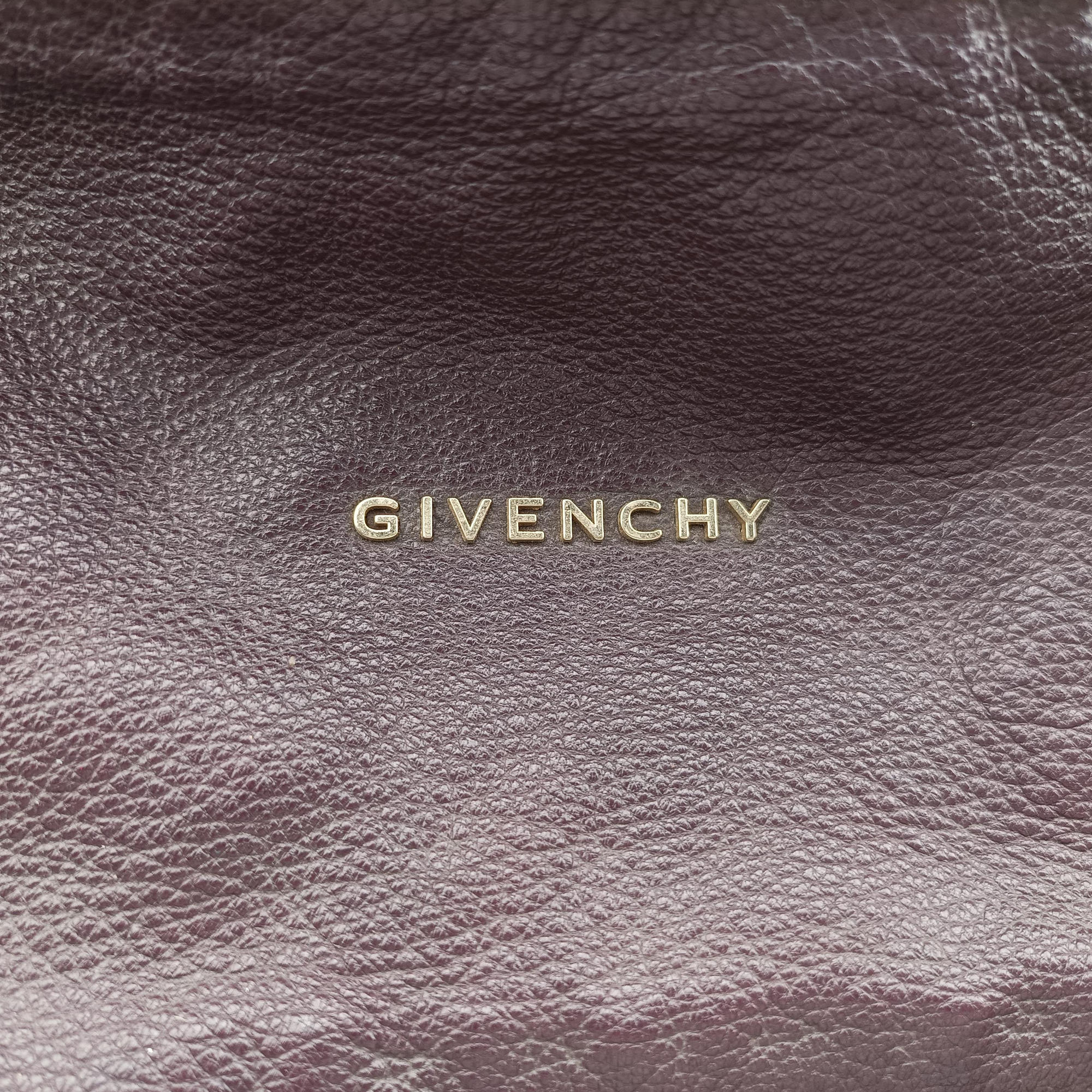 Pre-owned Givenchy Pandora Purple × Bordeaux × Black Leather  shoulderbag | stylenewstar