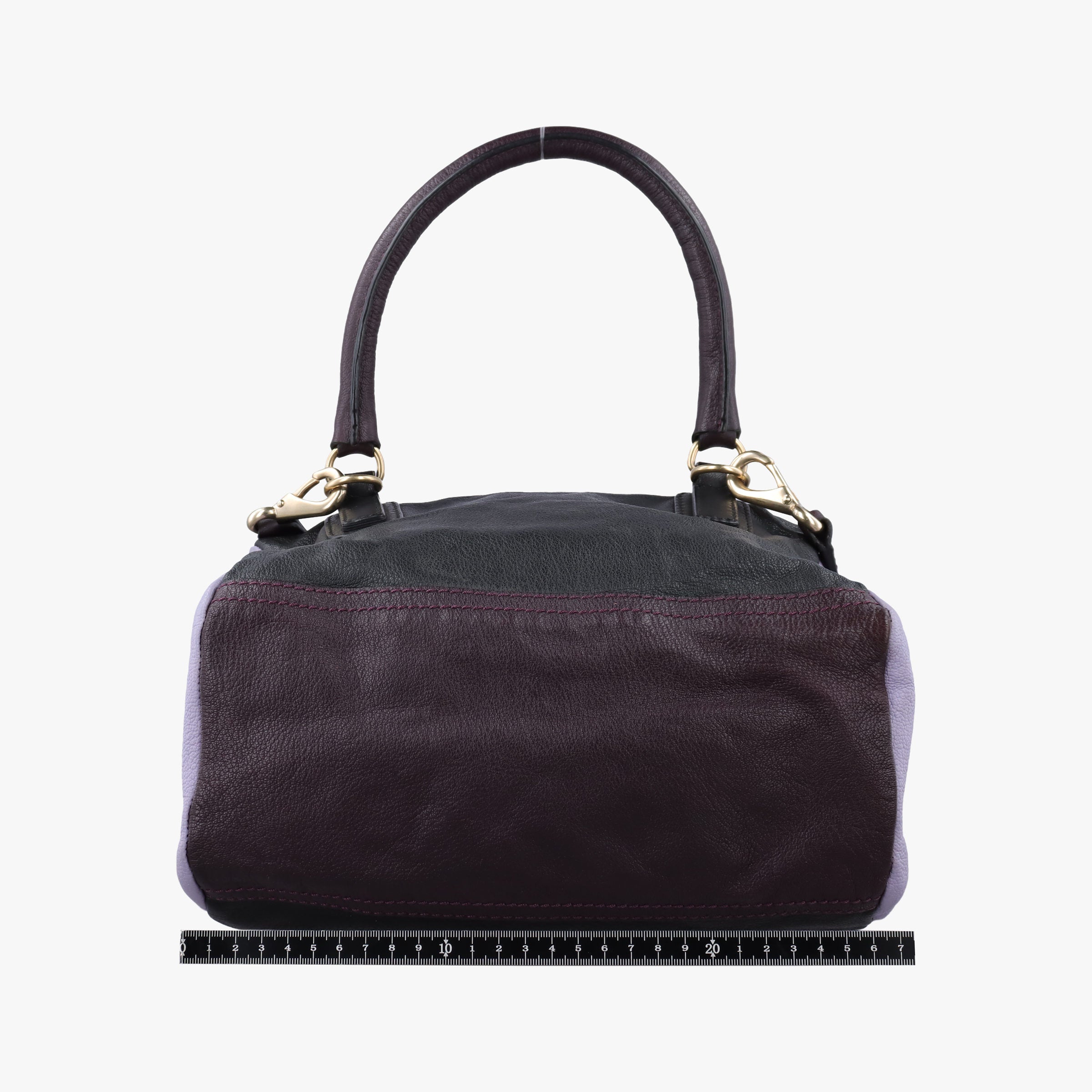 Pre-owned Givenchy Pandora Purple × Bordeaux × Black Leather  shoulderbag | stylenewstar