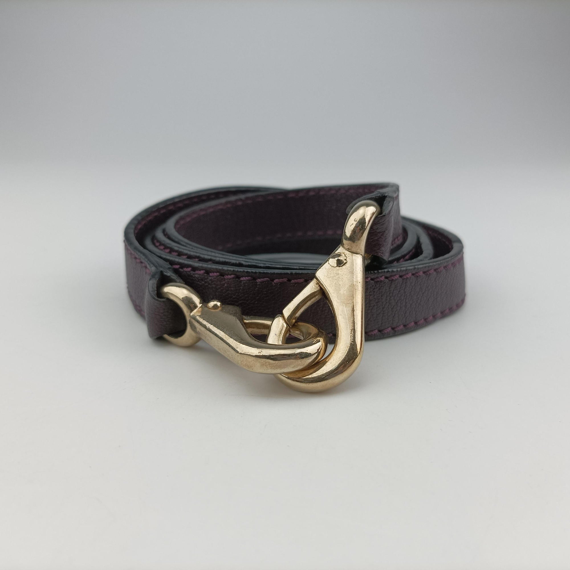 Pre-owned Givenchy Pandora Purple × Bordeaux × Black Leather  shoulderbag | stylenewstar