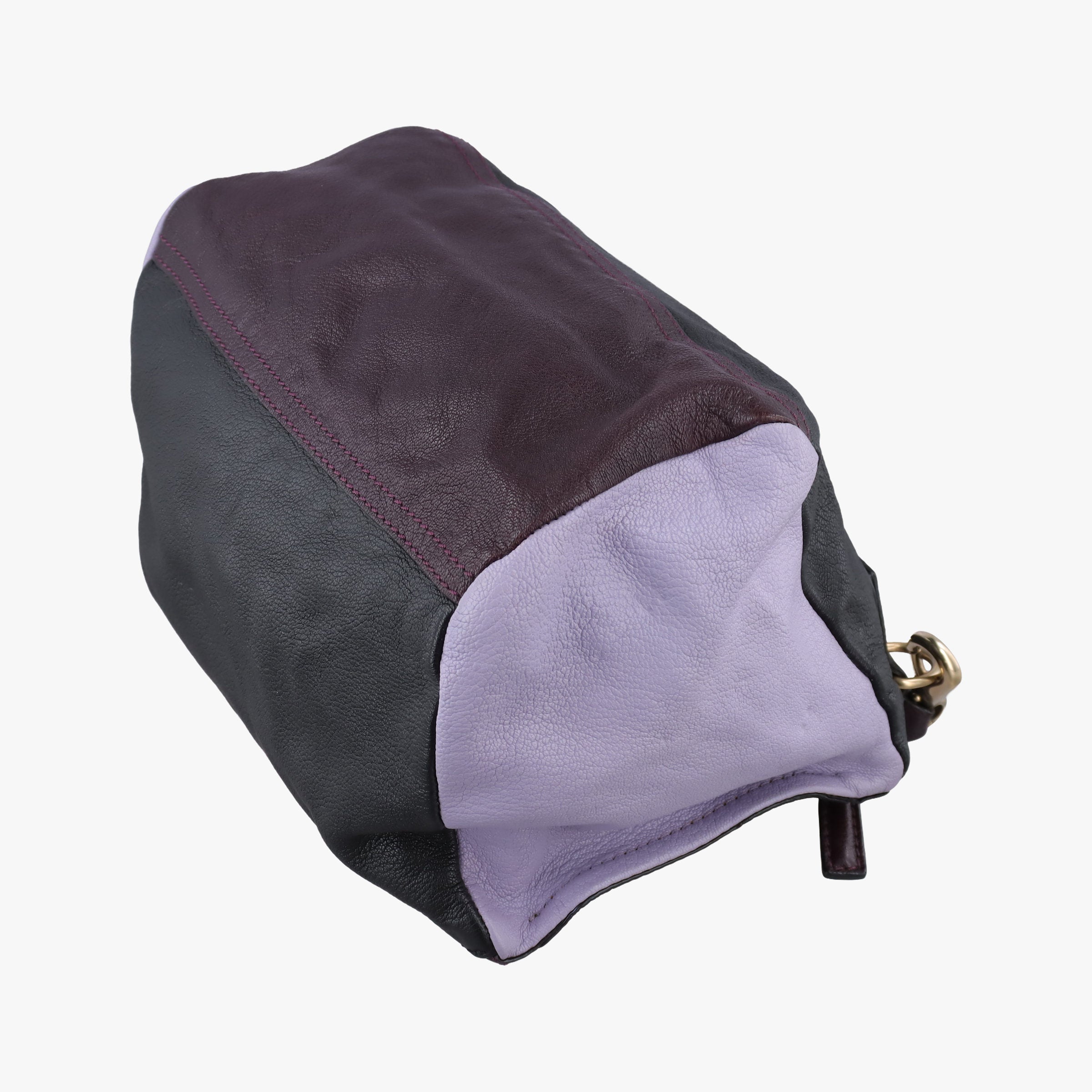 Pre-owned Givenchy Pandora Purple × Bordeaux × Black Leather  shoulderbag | stylenewstar