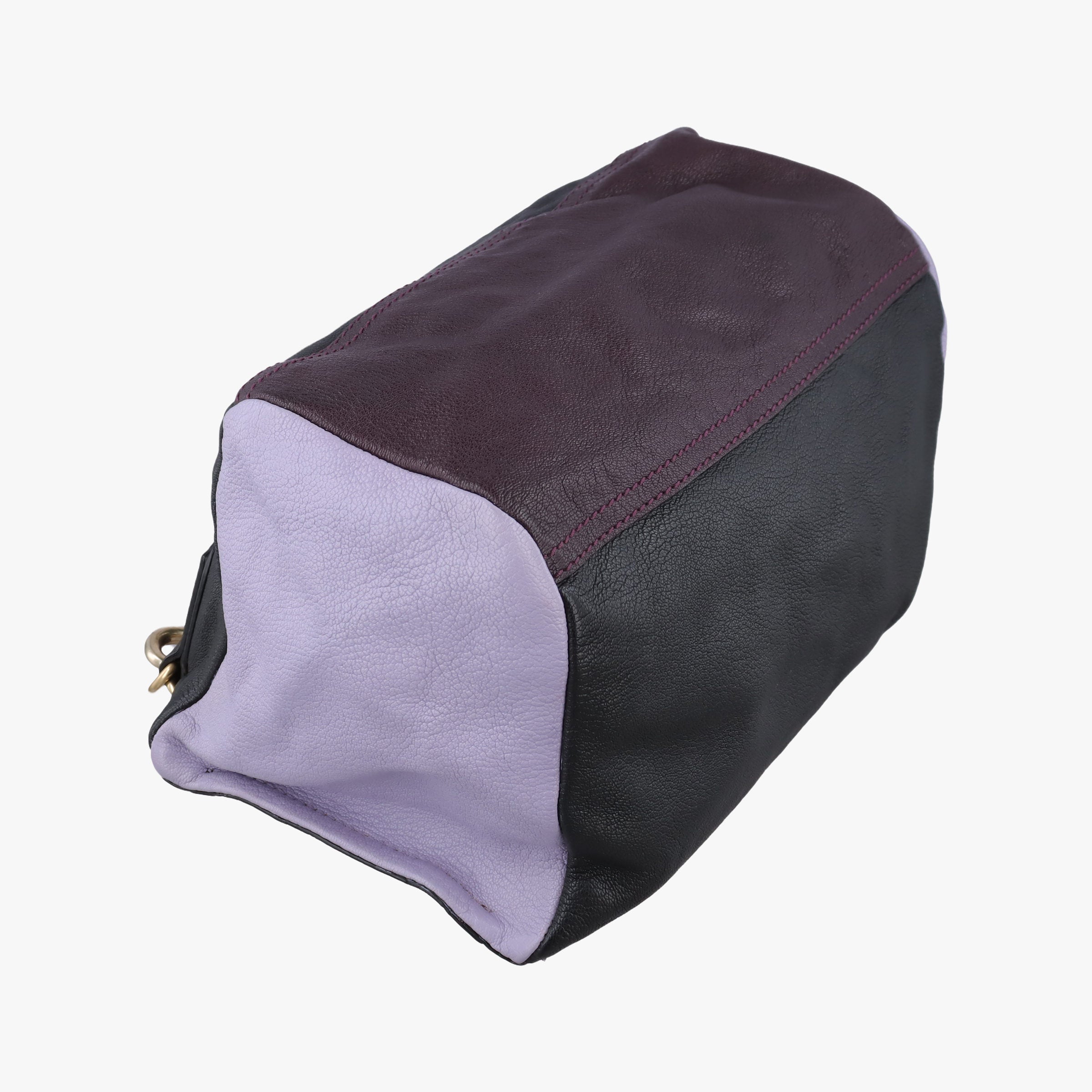 Pre-owned Givenchy Pandora Purple × Bordeaux × Black Leather  shoulderbag | stylenewstar