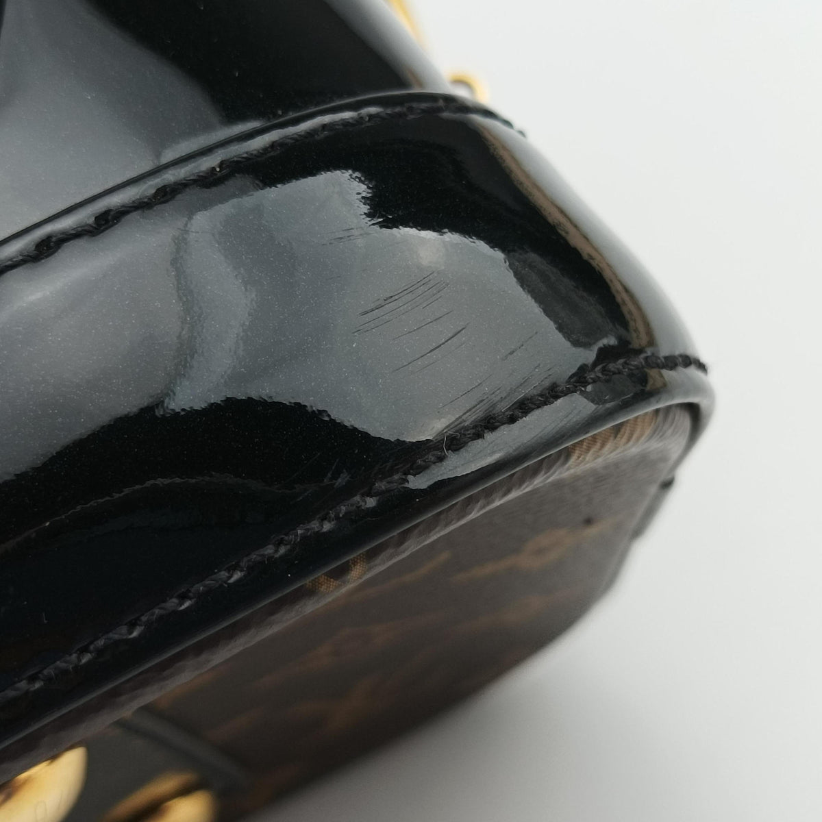 Secondhand Louis Vuitton Miroir Alma PM BLACK Vernis M54705 shoulderbag | stylenewstar