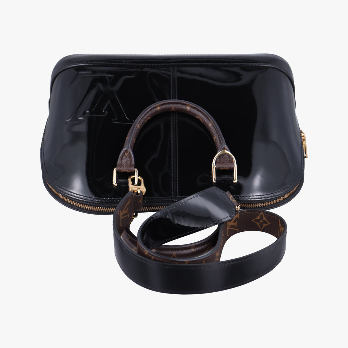 Secondhand Louis Vuitton Miroir Alma PM BLACK Vernis M54705 shoulderbag | stylenewstar