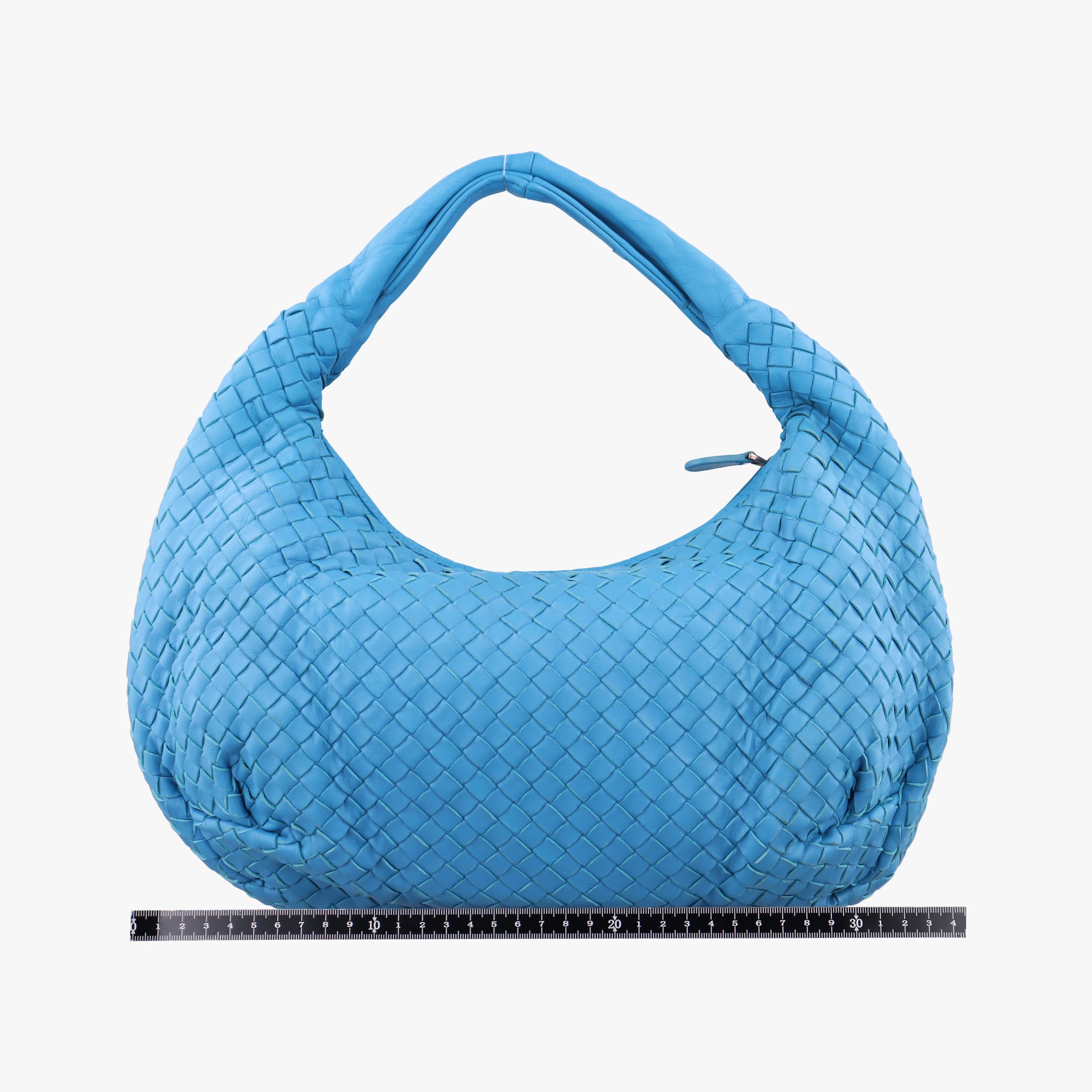 Vintage Bottega Veneta Intrecciato Blue lambskin  handbag | stylenewstar