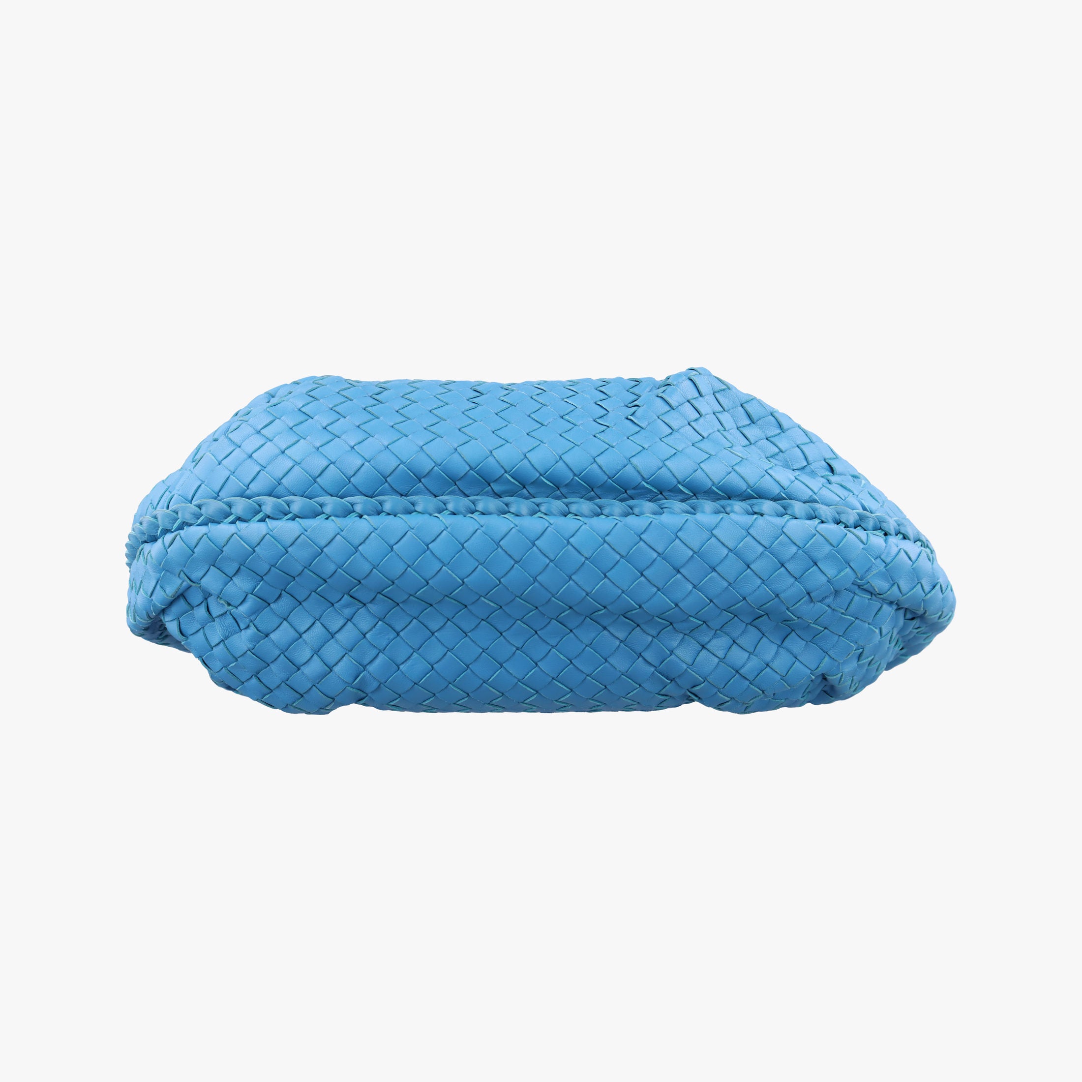 Vintage Bottega Veneta Intrecciato Blue lambskin  handbag | stylenewstar