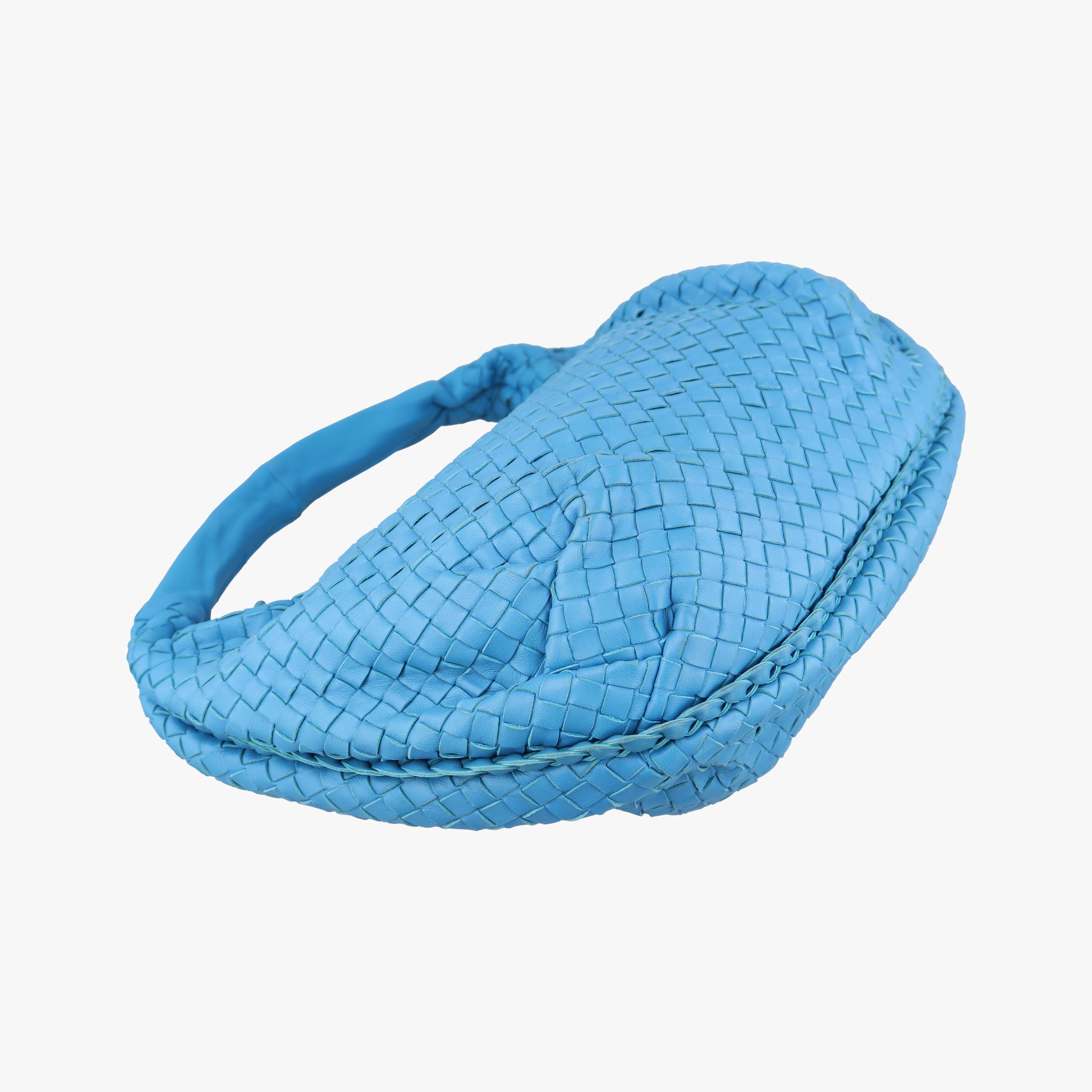 Vintage Bottega Veneta Intrecciato Blue lambskin  handbag | stylenewstar