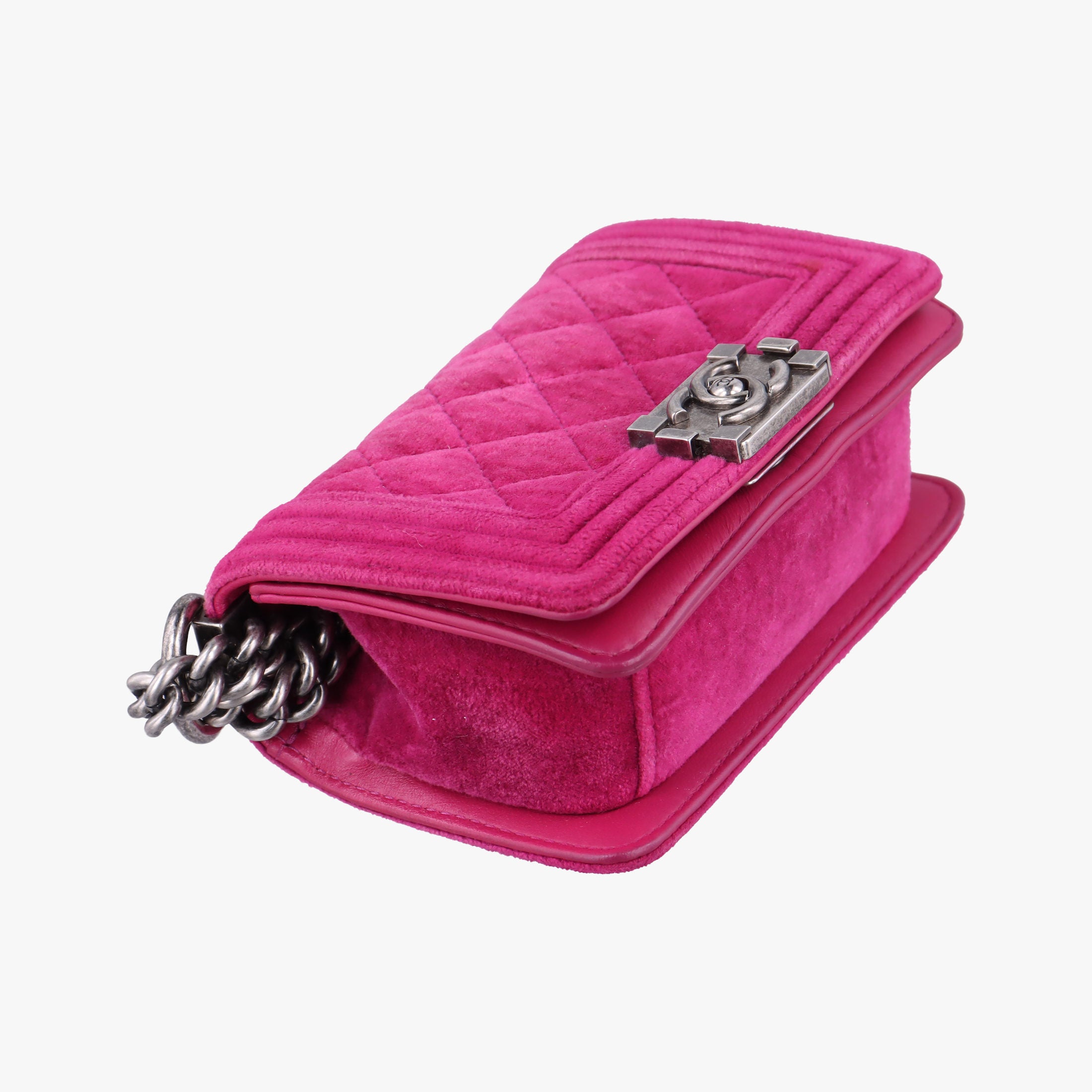 Pre-owned Chanel BOY CHANEL Rose velour A67364 shoulderbag | stylenewstar