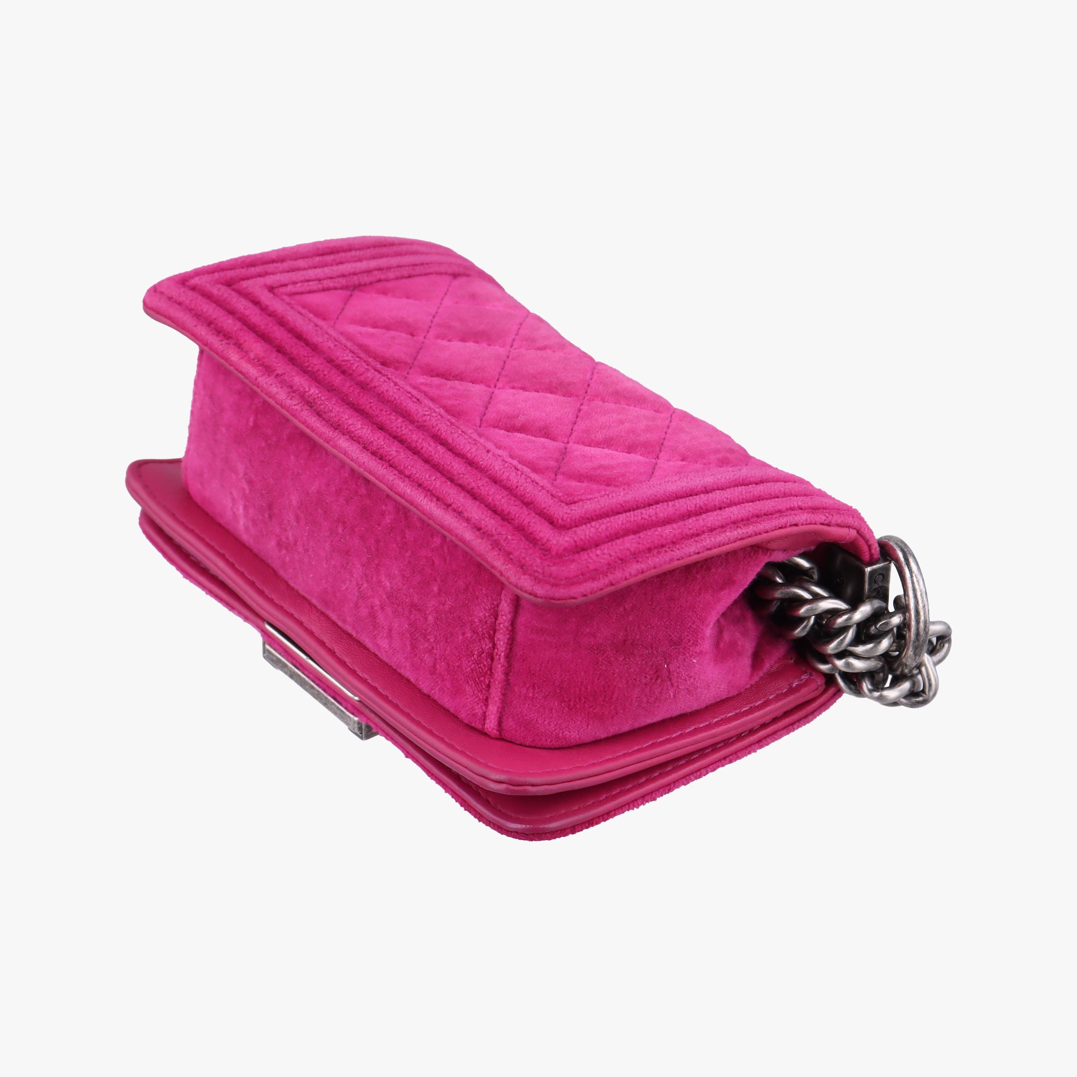 Pre-owned Chanel BOY CHANEL Rose velour A67364 shoulderbag | stylenewstar