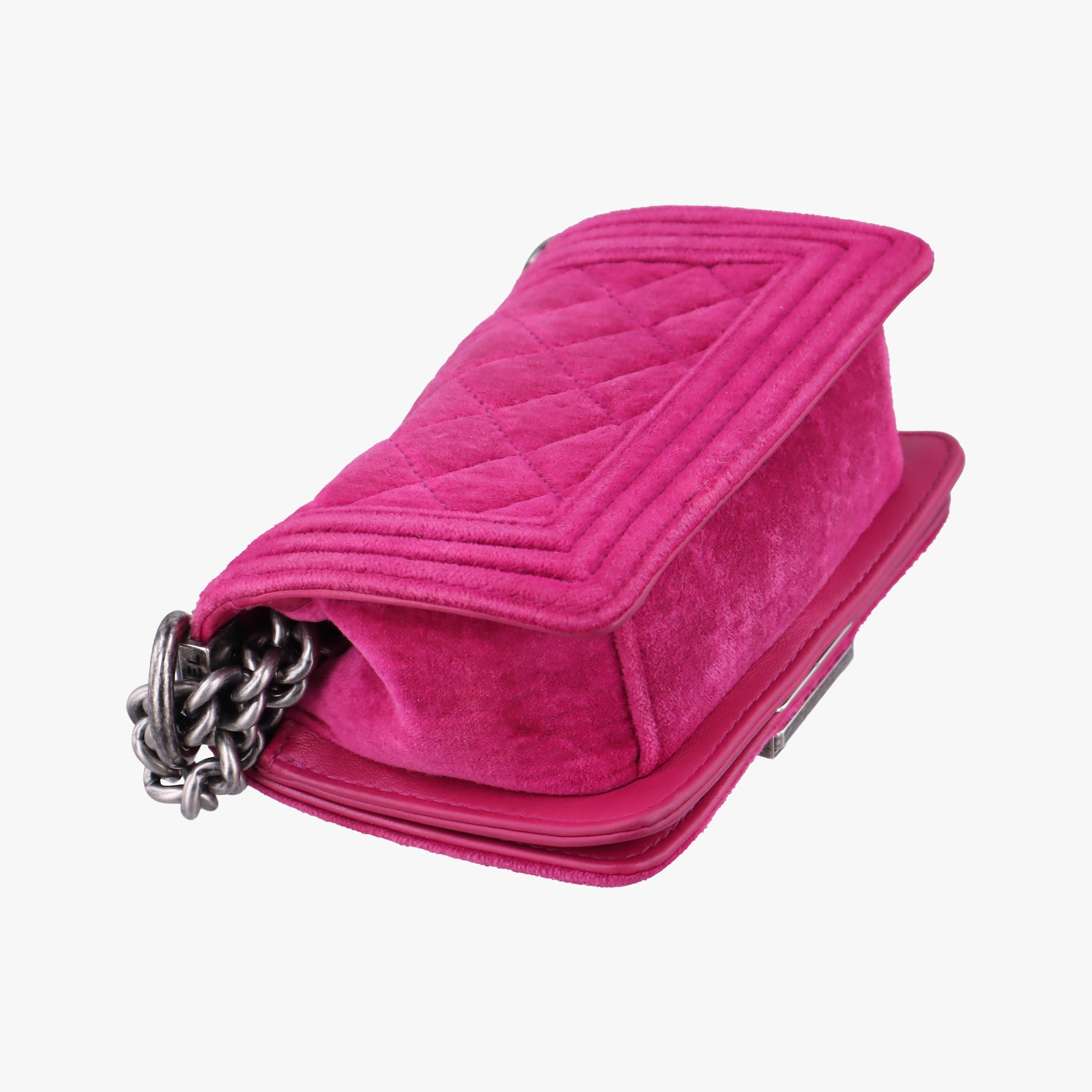 Pre-owned Chanel BOY CHANEL Rose velour A67364 shoulderbag | stylenewstar