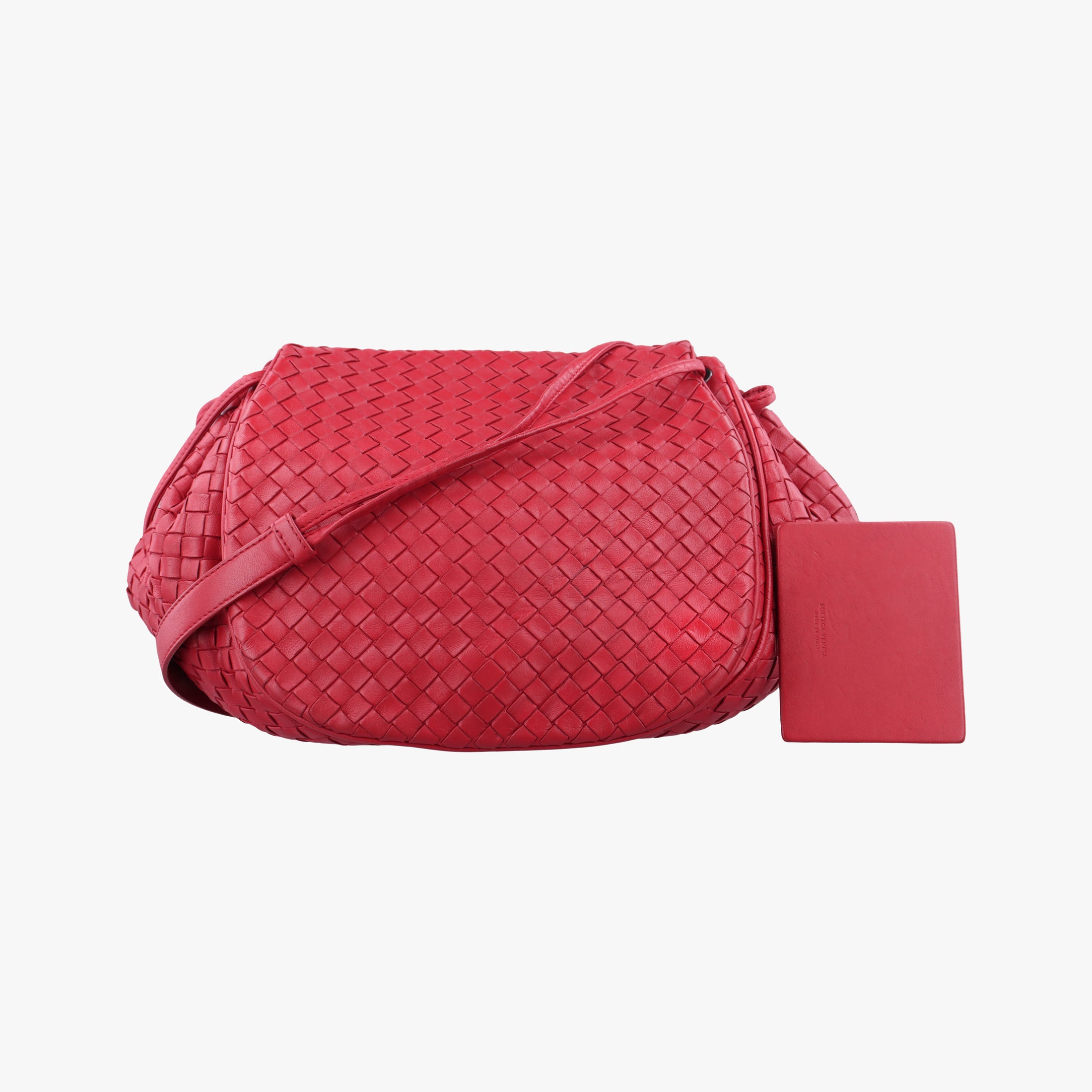 Pre-owned Bottega Veneta Intrecciato Red lambskin  shoulderbag | stylenewstar
