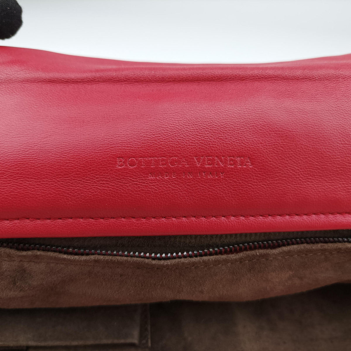 Pre-owned Bottega Veneta Intrecciato Red lambskin  shoulderbag | stylenewstar