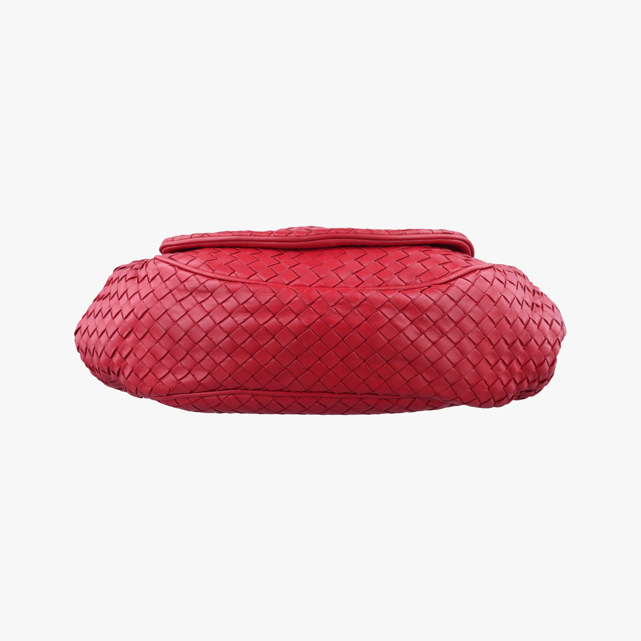 Pre-owned Bottega Veneta Intrecciato Red lambskin  shoulderbag | stylenewstar