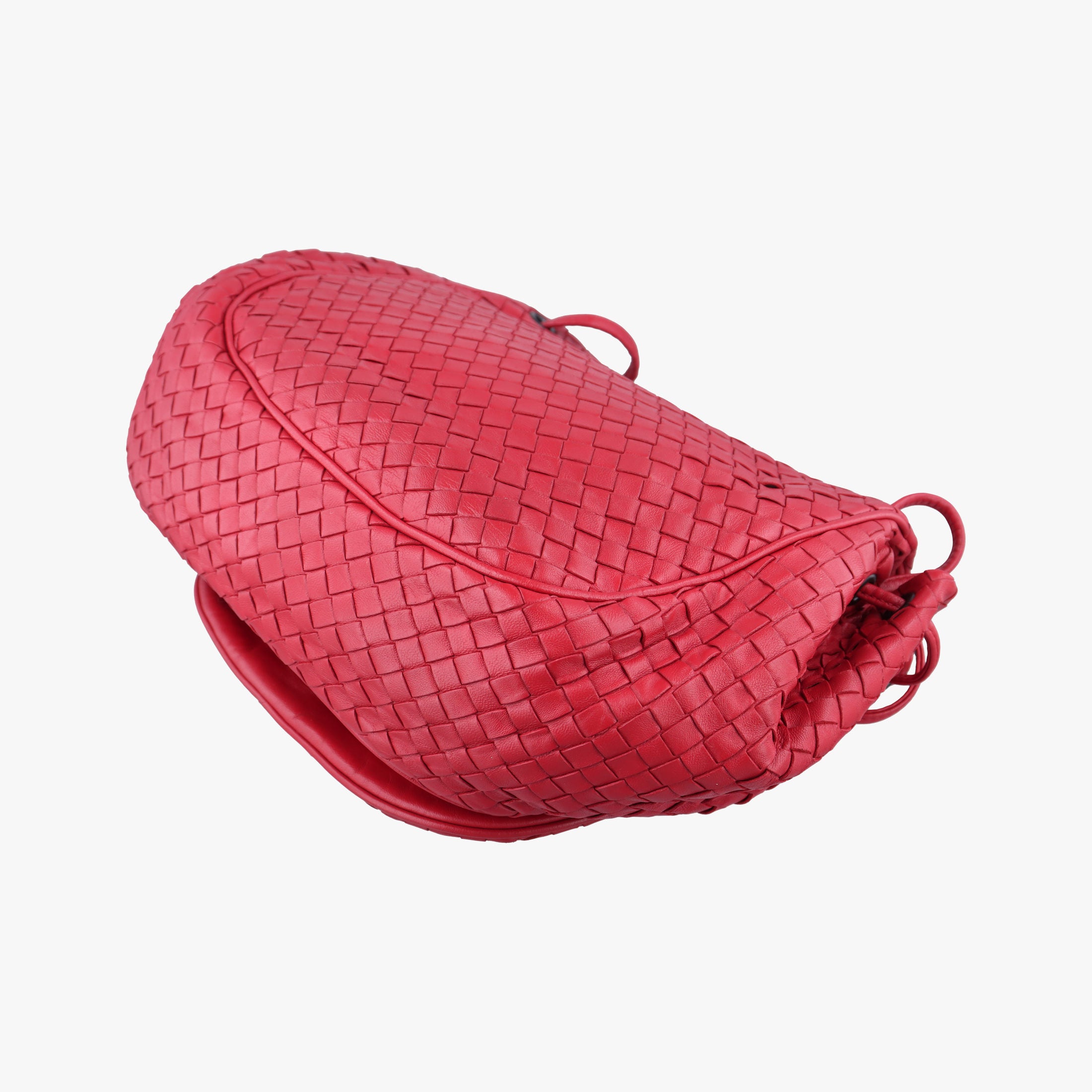 Pre-owned Bottega Veneta Intrecciato Red lambskin  shoulderbag | stylenewstar
