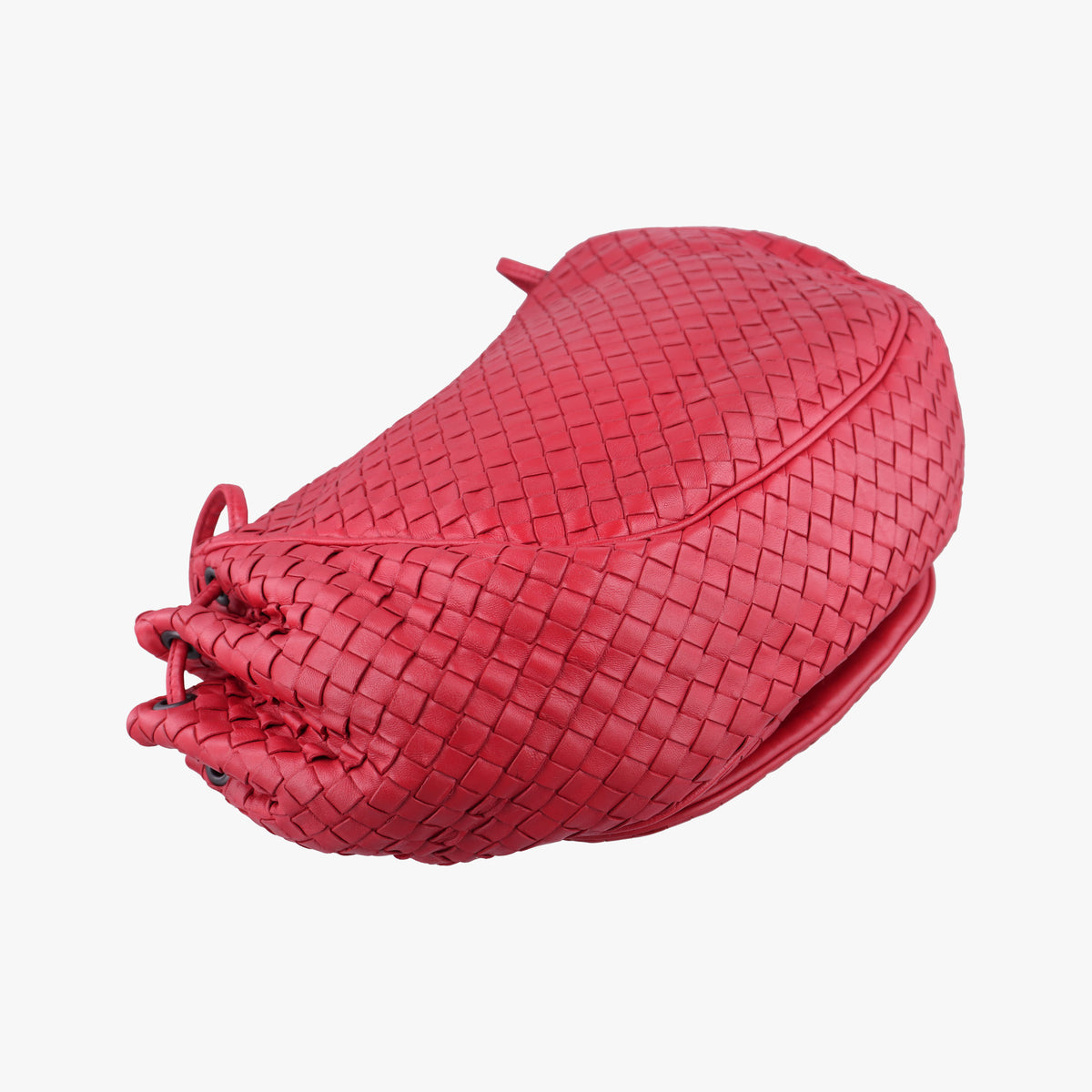 Pre-owned Bottega Veneta Intrecciato Red lambskin  shoulderbag | stylenewstar