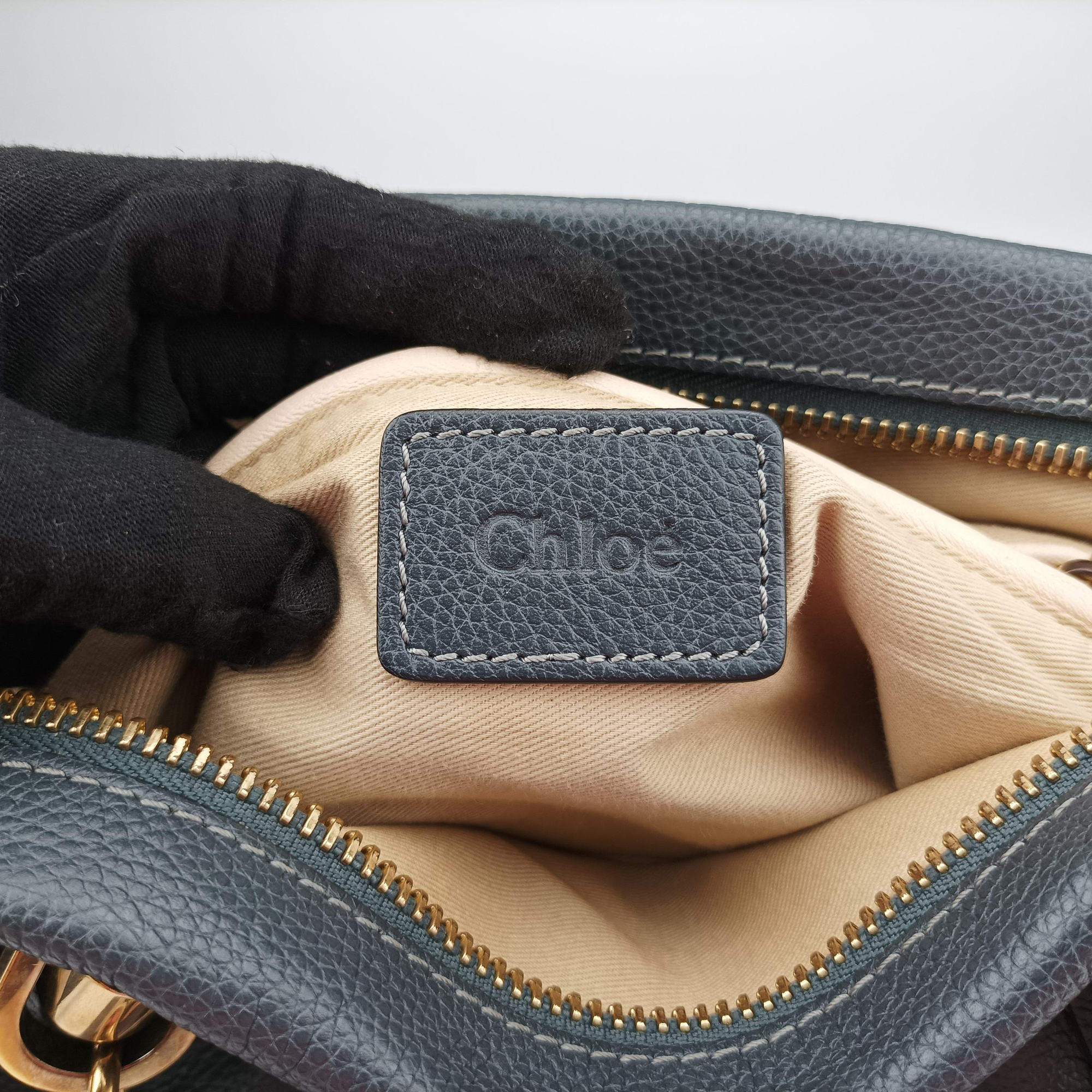 Vintage Chloe Paraty Dark Gray Leather  shoulderbag | stylenewstar
