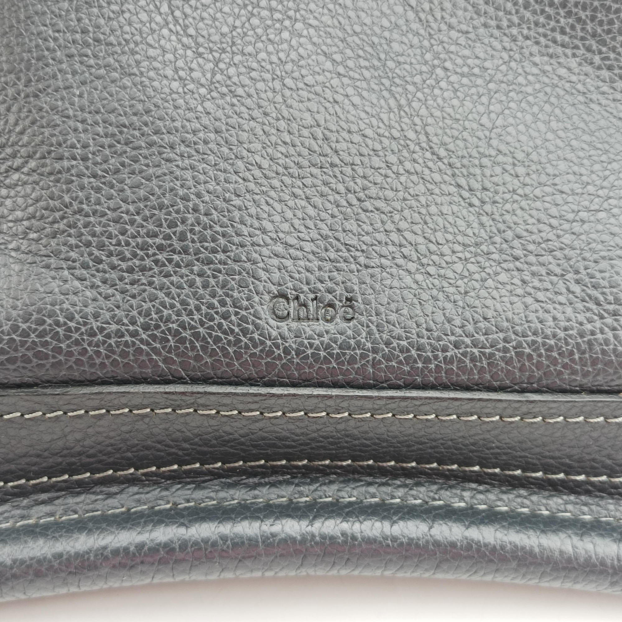 Vintage Chloe Paraty Dark Gray Leather  shoulderbag | stylenewstar