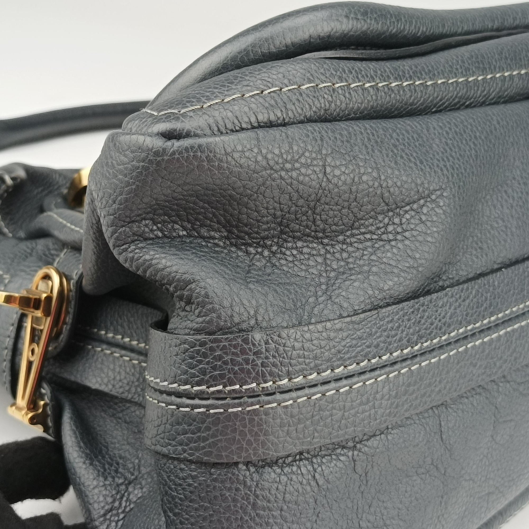 Vintage Chloe Paraty Dark Gray Leather  shoulderbag | stylenewstar