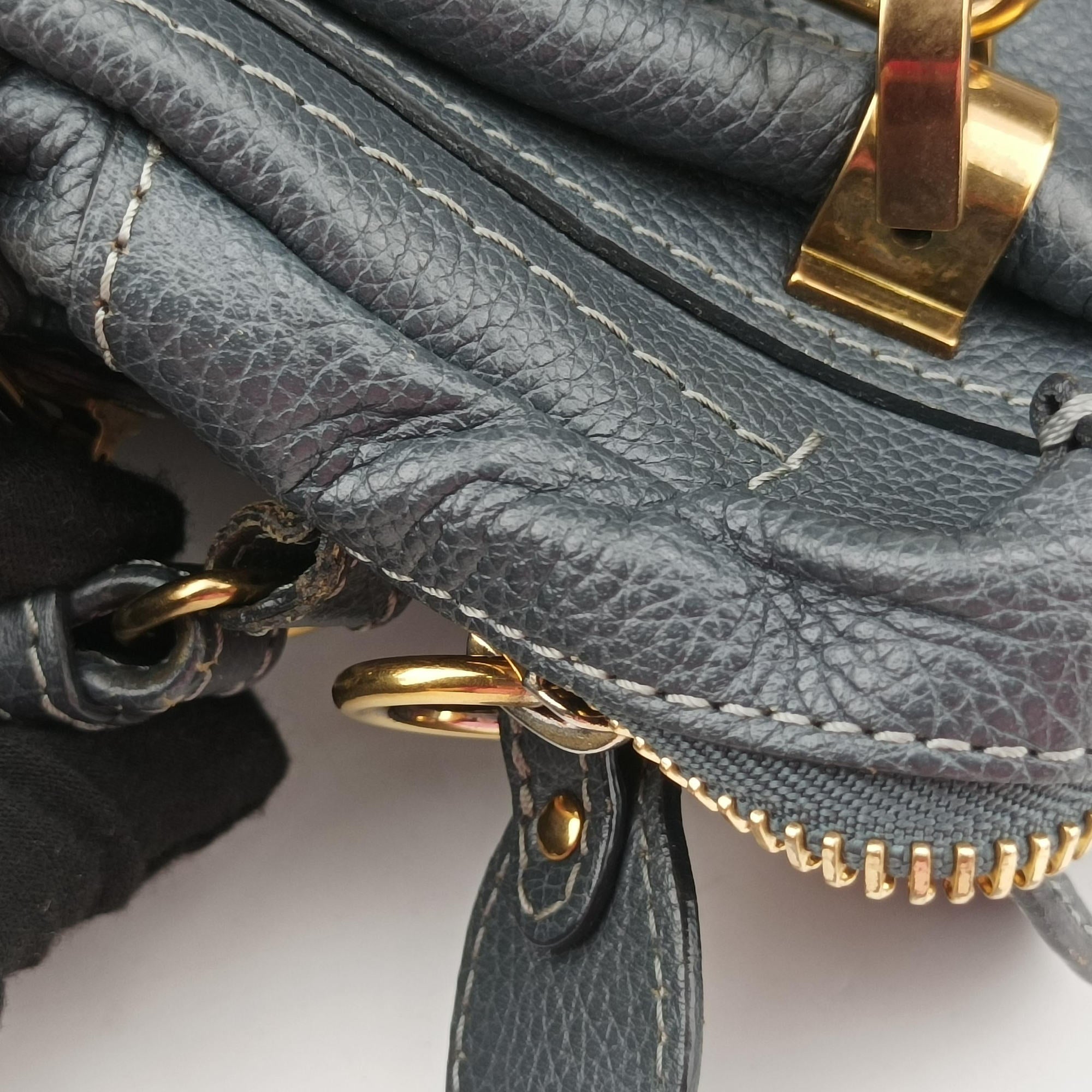 Vintage Chloe Paraty Dark Gray Leather  shoulderbag | stylenewstar