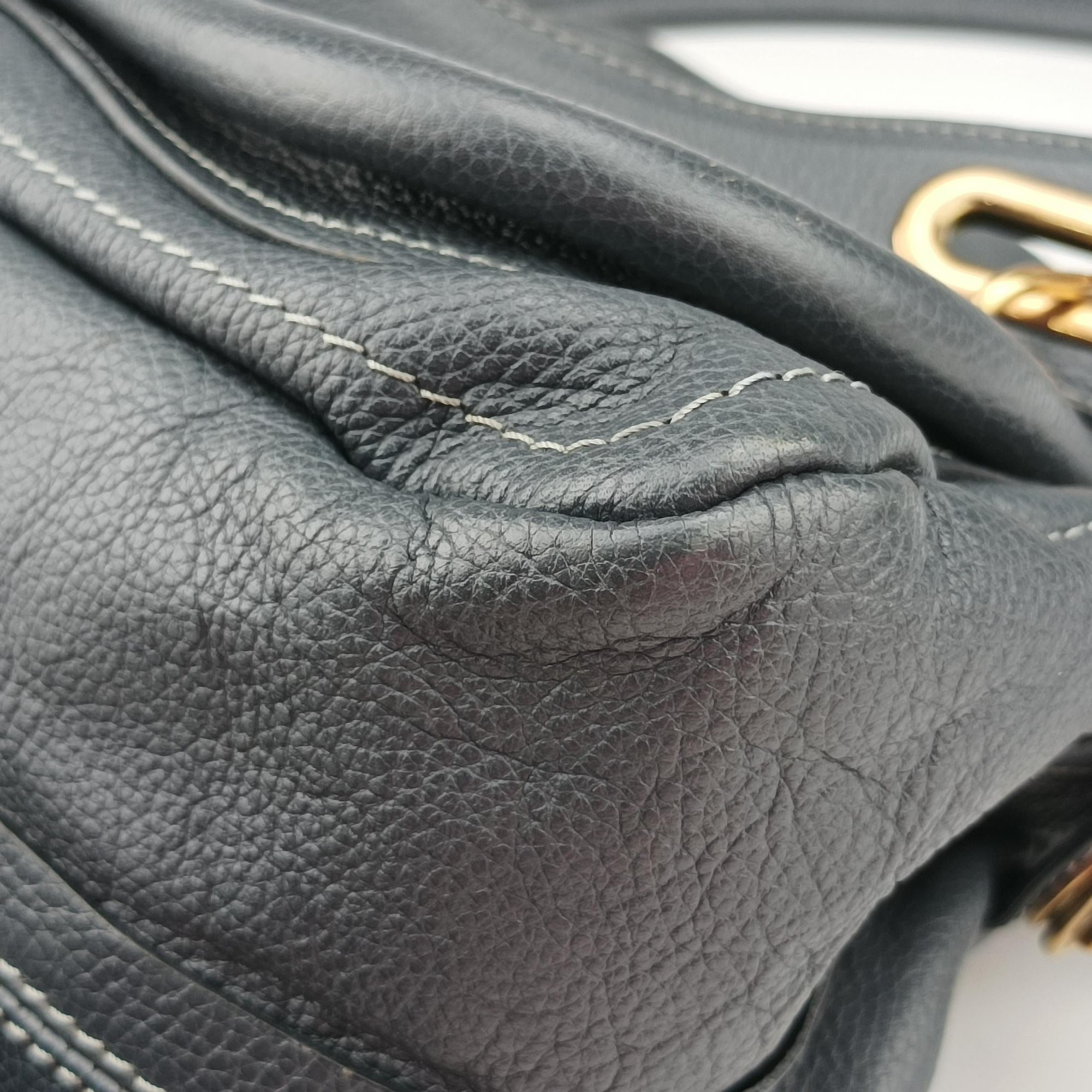 Vintage Chloe Paraty Dark Gray Leather  shoulderbag | stylenewstar