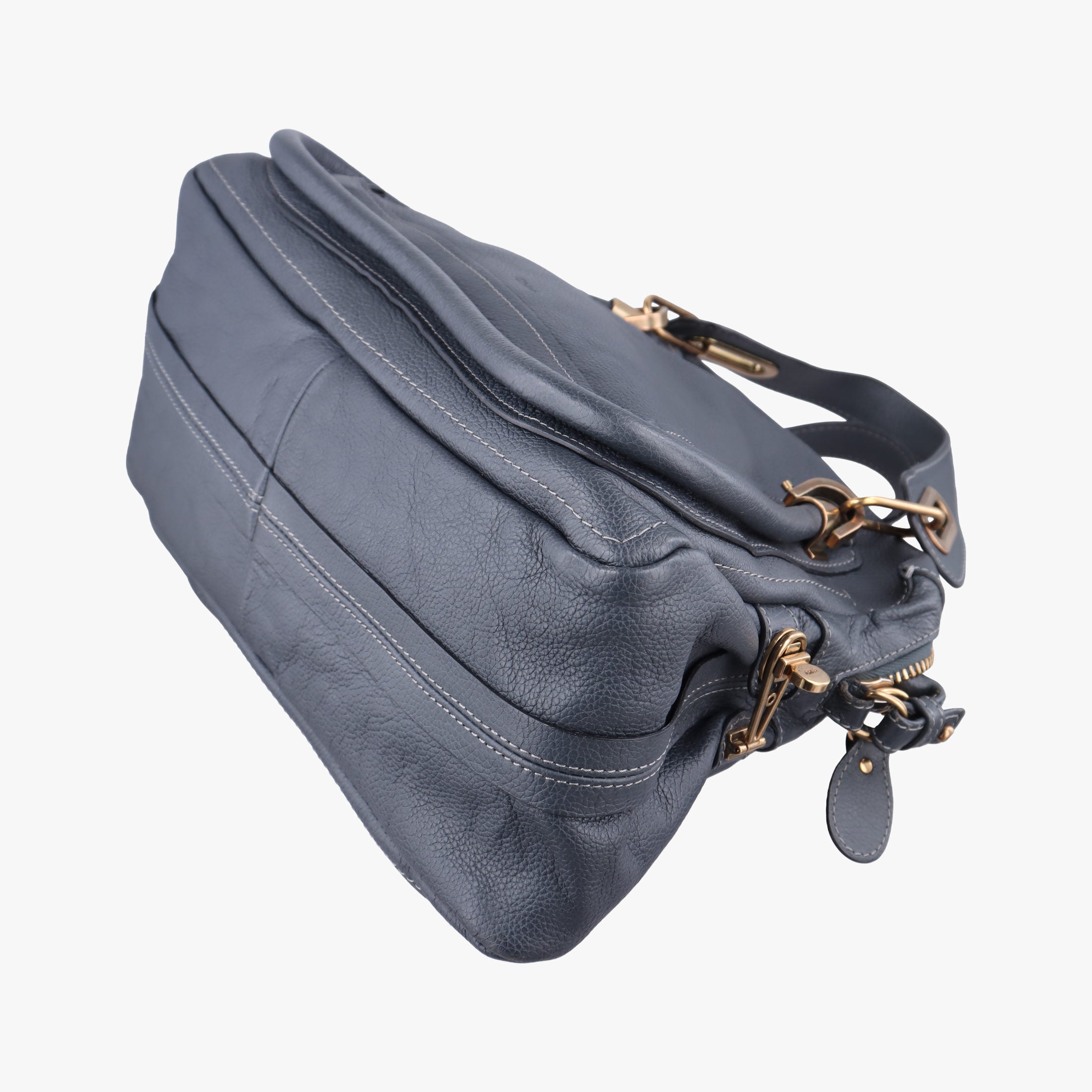 Vintage Chloe Paraty Dark Gray Leather  shoulderbag | stylenewstar